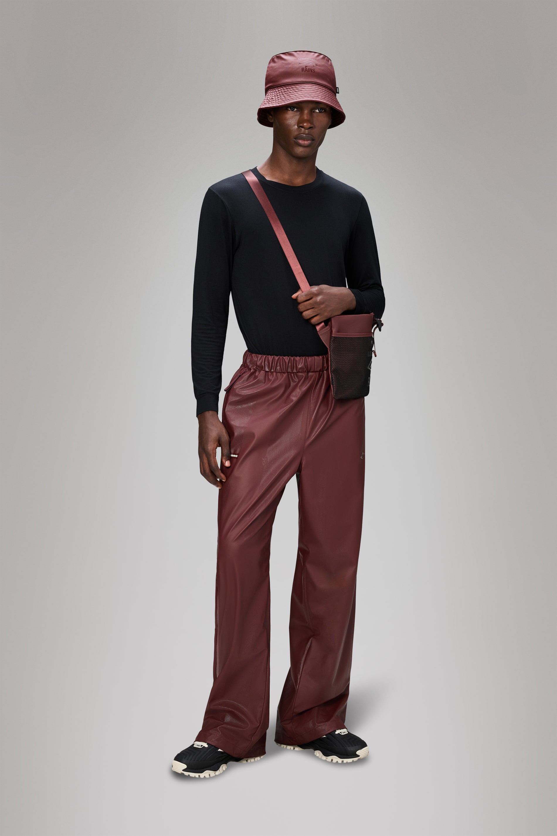 RAINS Rains x Umbro Apollo Pants Wide Maroon Red Pants