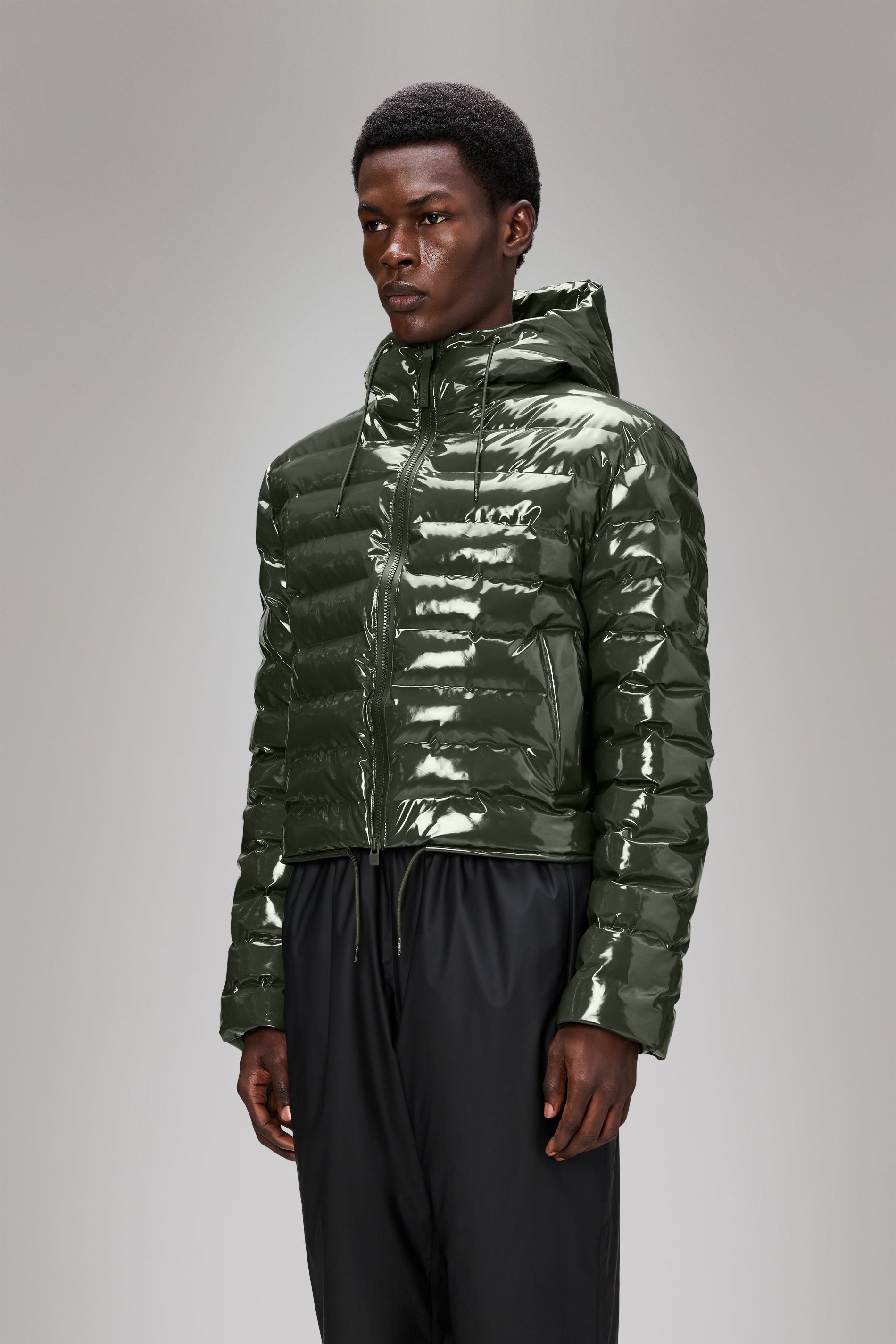 RAINS Lohja Short Puffer Jacket Swamp Jacket