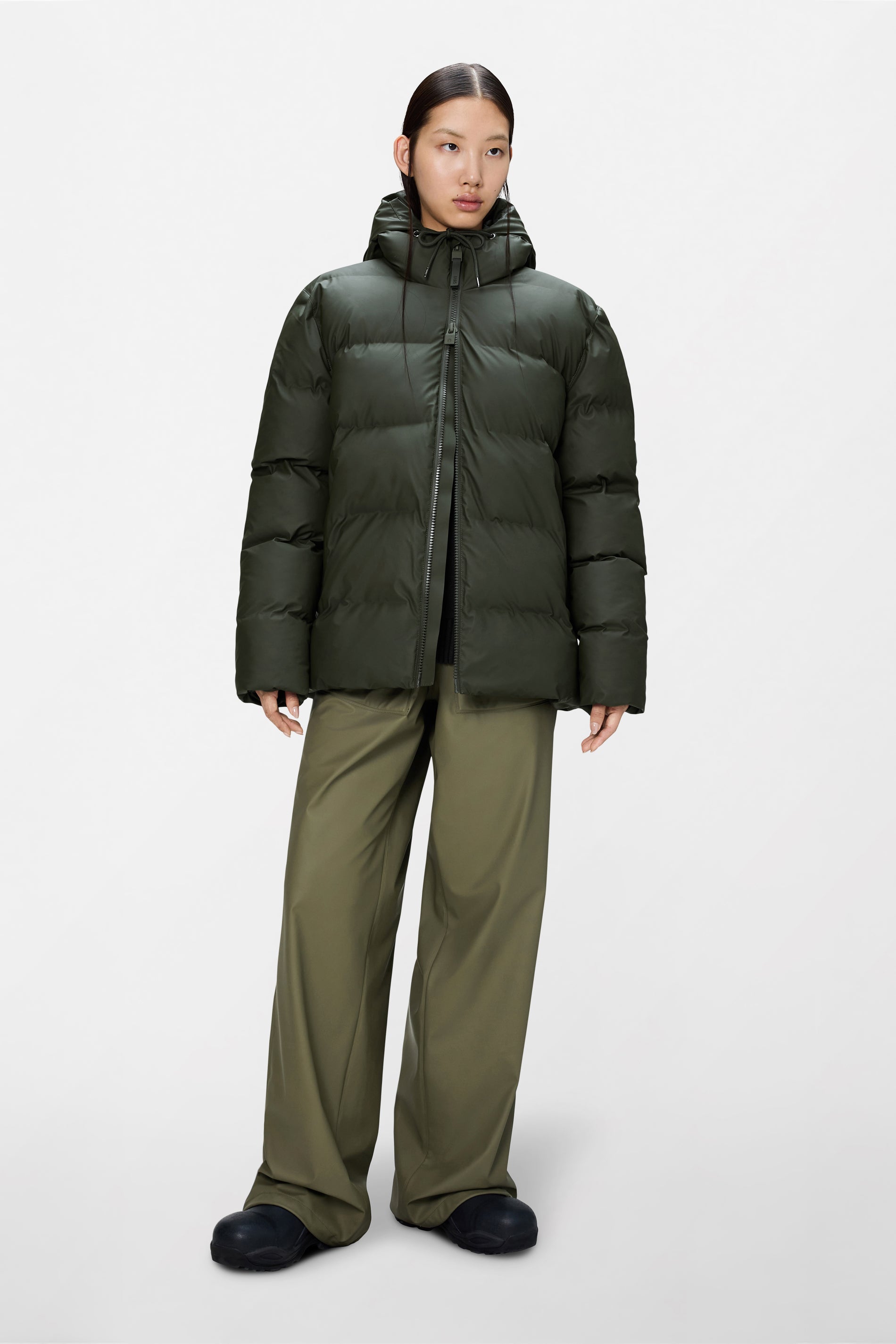 RAINS Alta Puffer Jacket Green Jacket