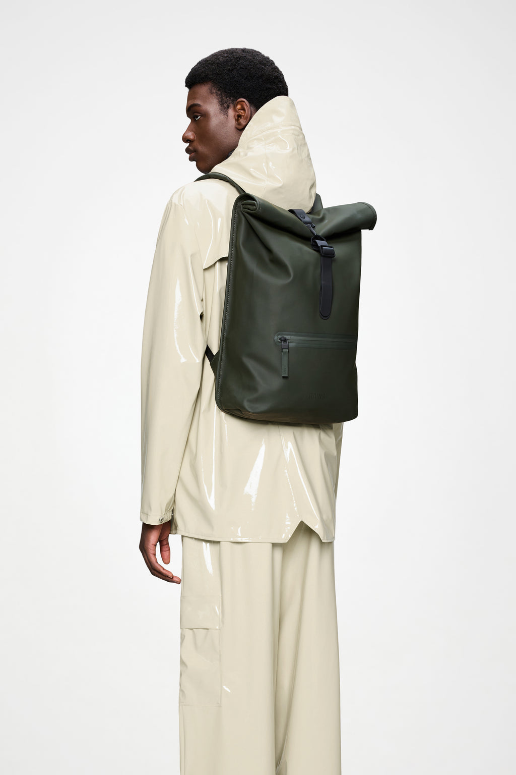 rains uk backpack Rains® Rolltop Rucksack in Black for €109