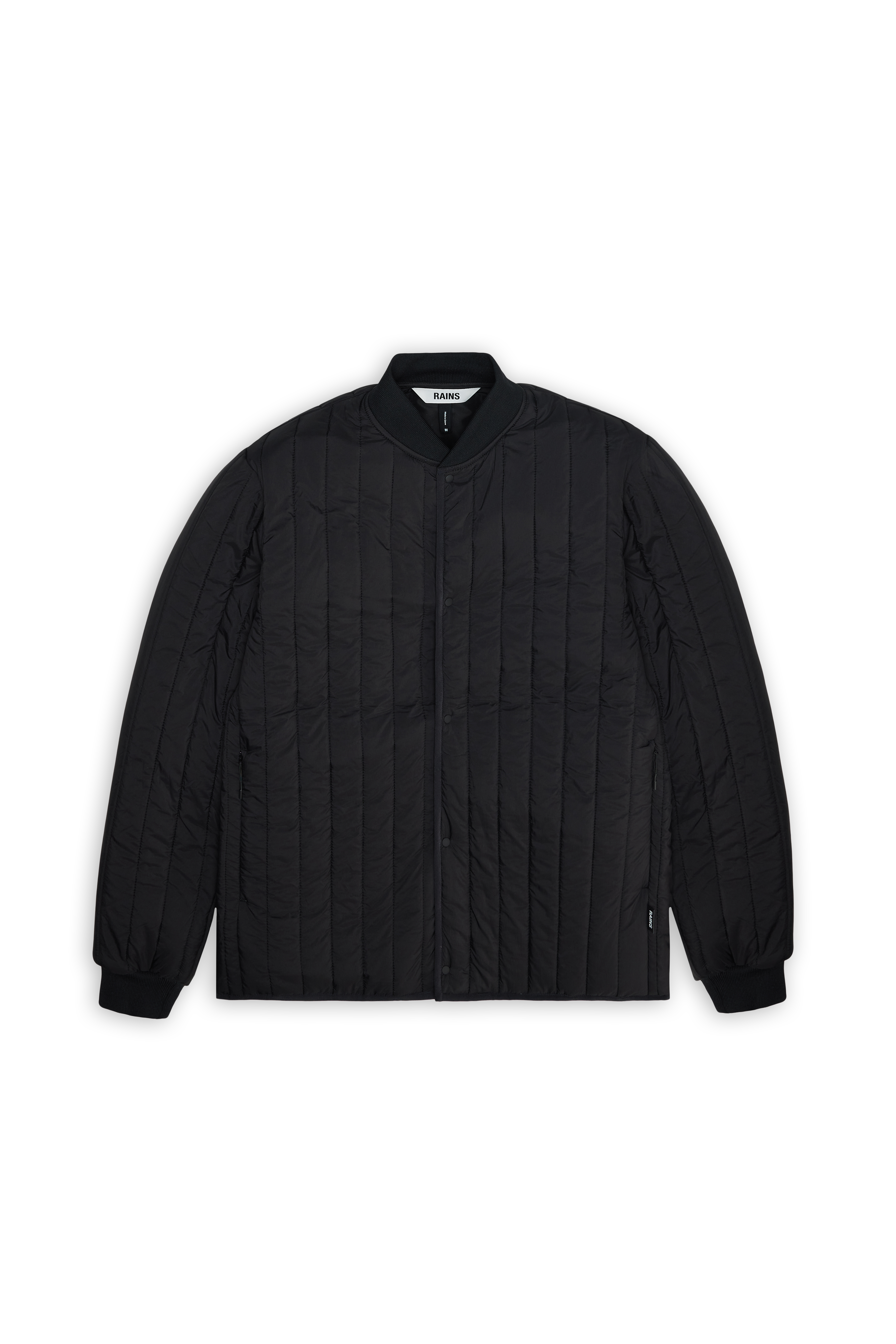 RAINS Banja Liner Bomber Jacket Black Overshirt