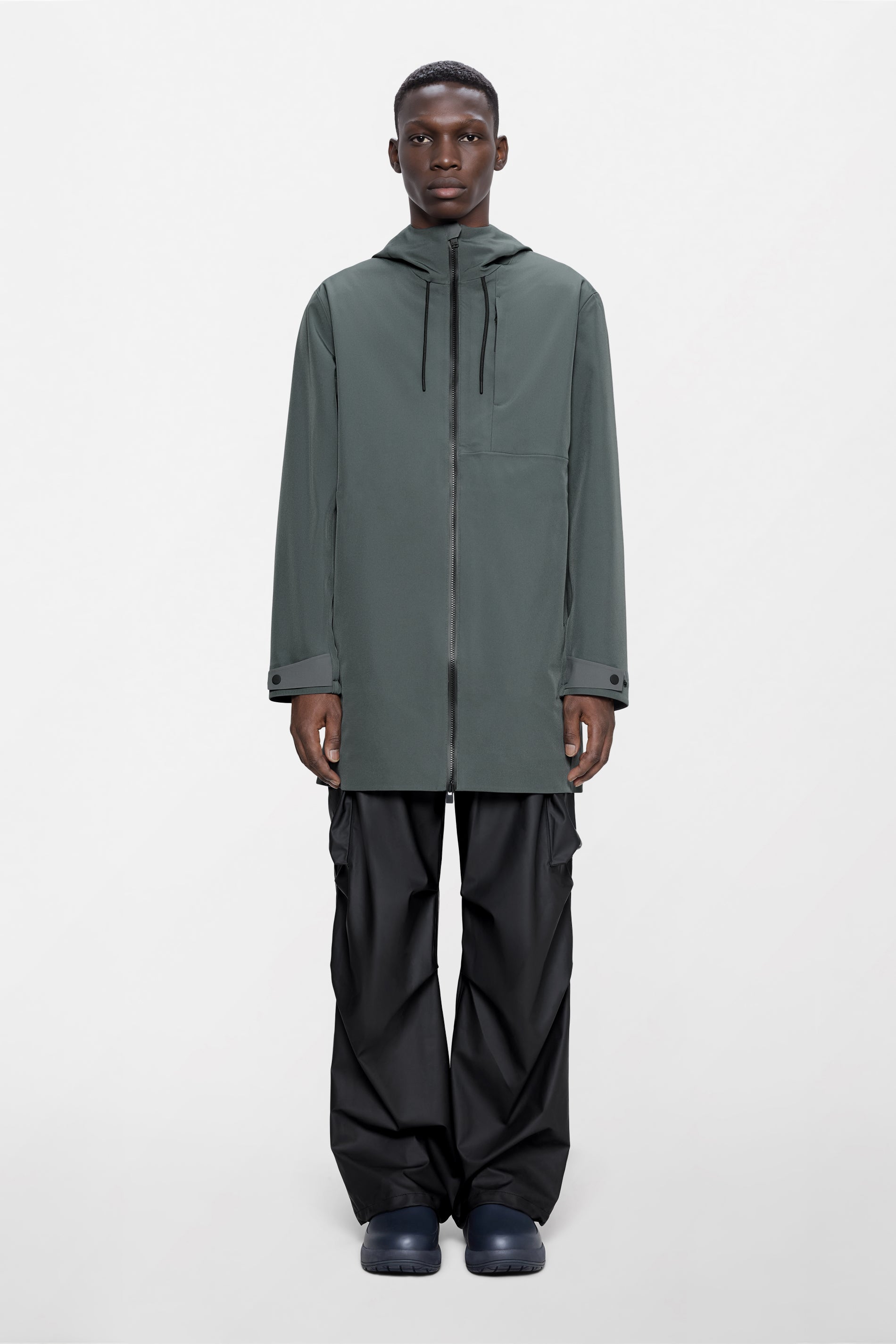 RAINS Suva Softshell Long Jacket Dark Grey Jacket