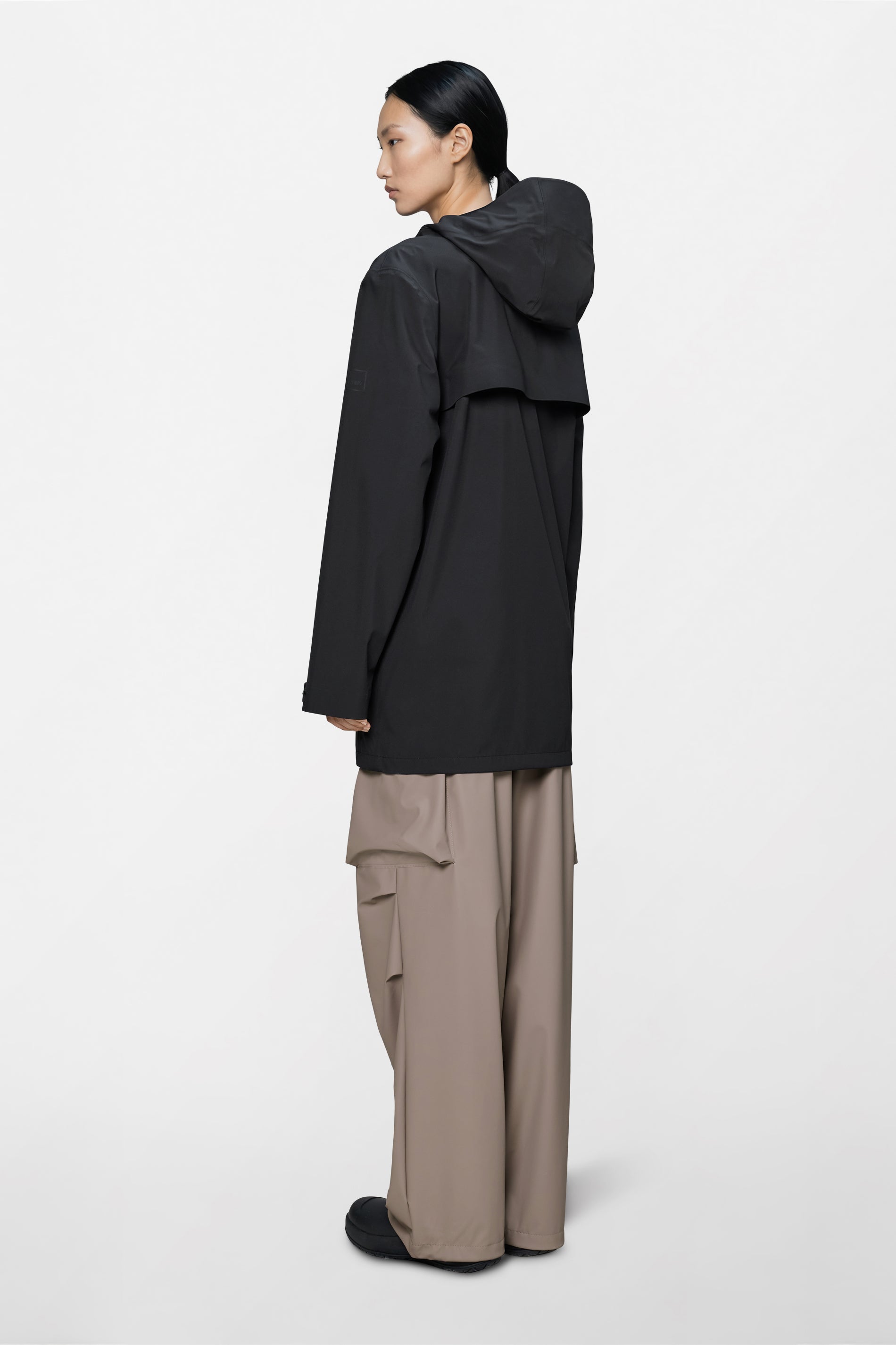 RAINS Suva Hardshell Long Jacket Black Jacket