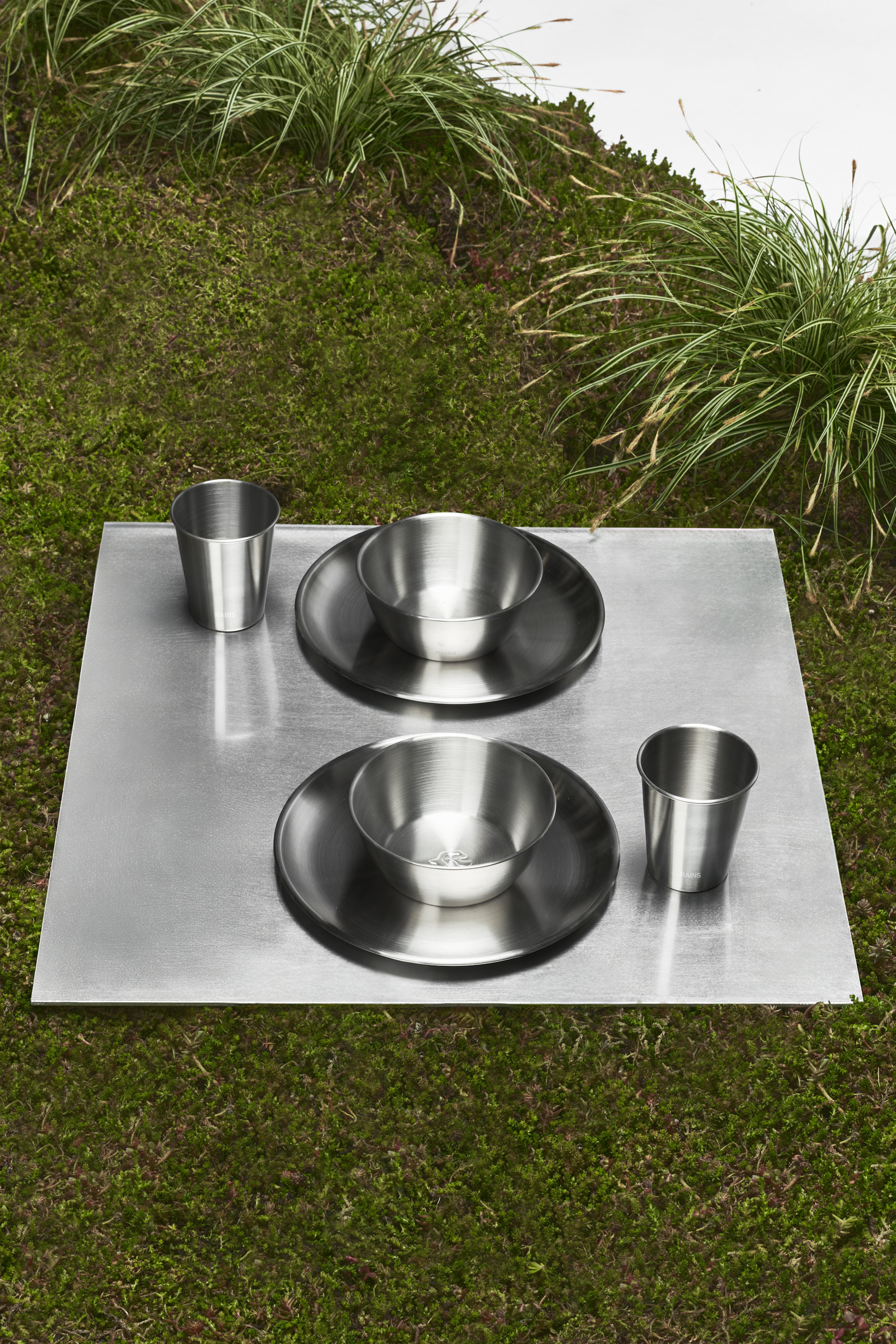 RAINS Stainless Steel 2-Pack Cups 300ml Steel Coffee Mugs