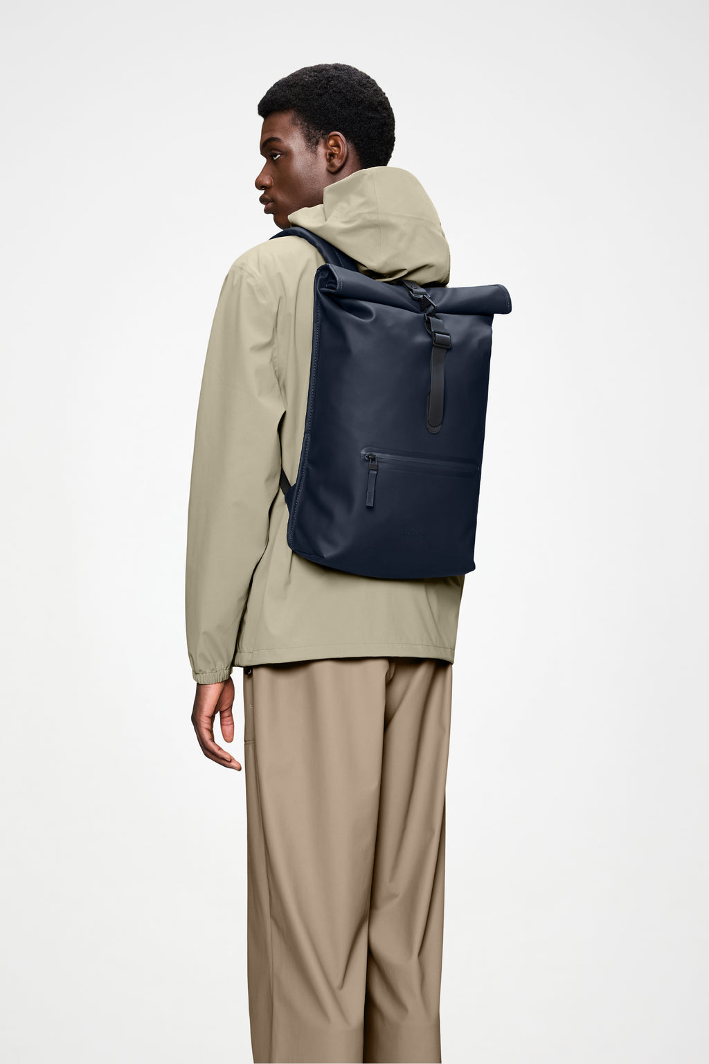 rains bags rains backpack singapore Rains® Rolltop Rucksack in Black for $182