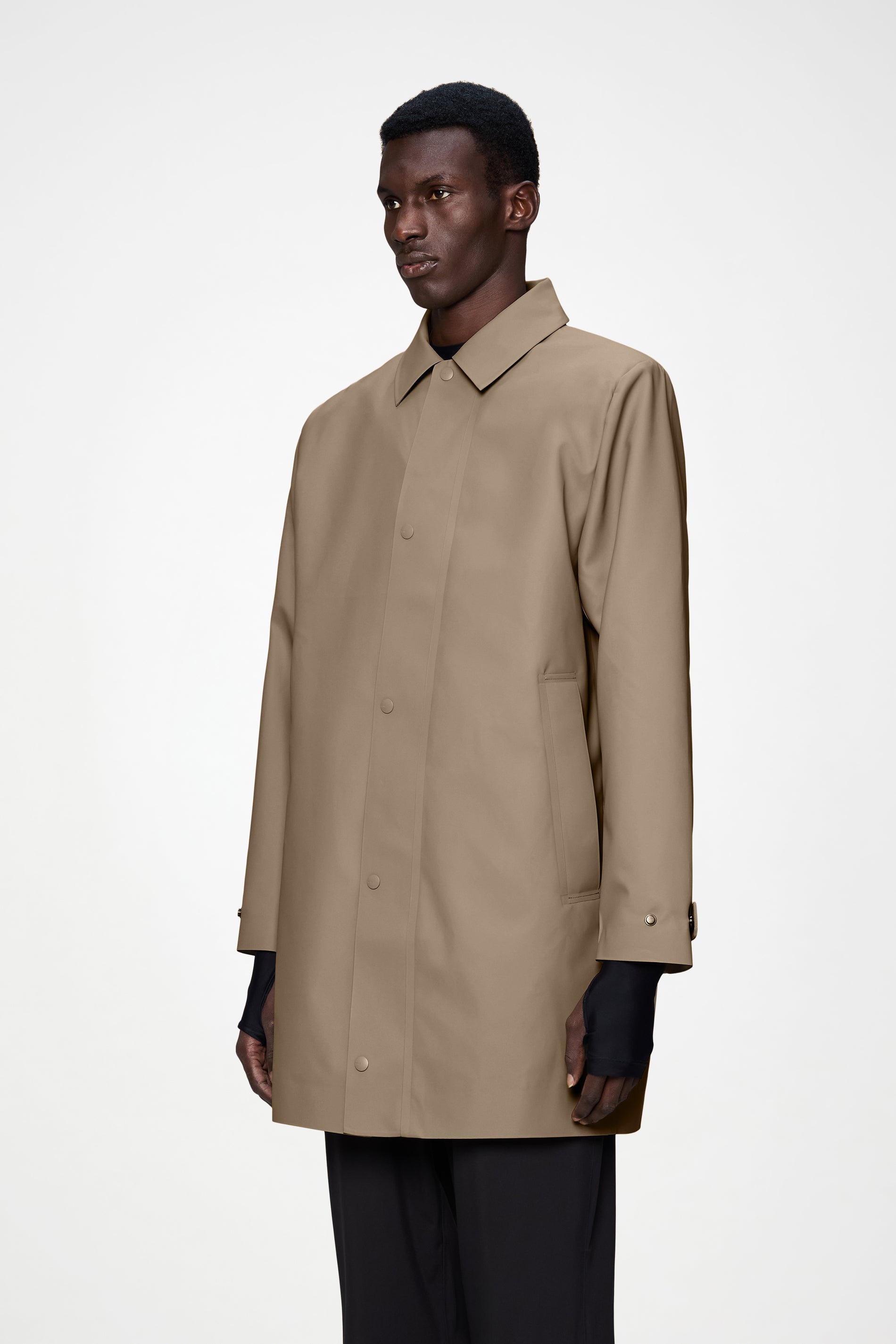 RAINS Nara Long Jacket Beige Jacket