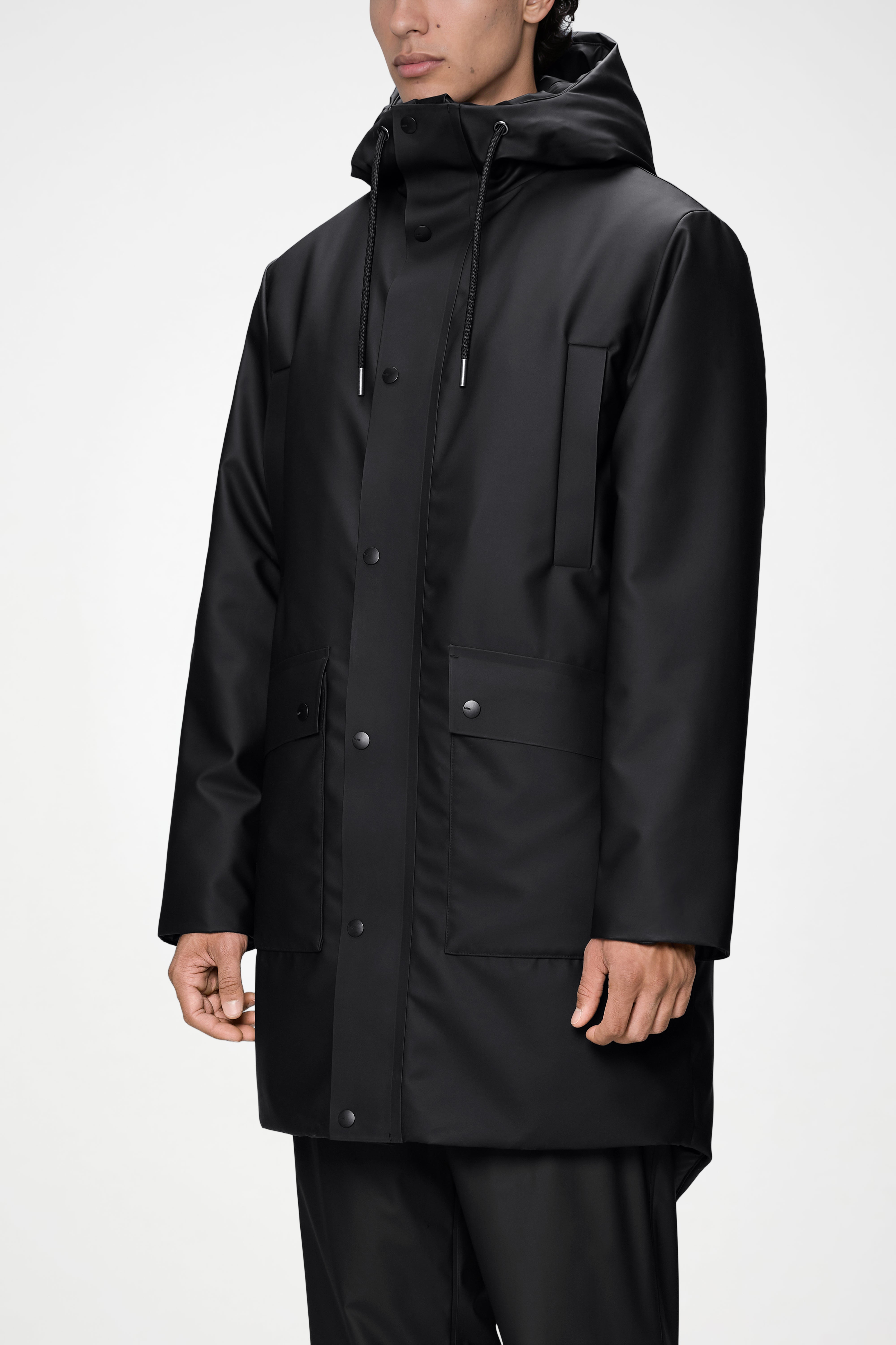 RAINS Nome Long Parka Black Jacket