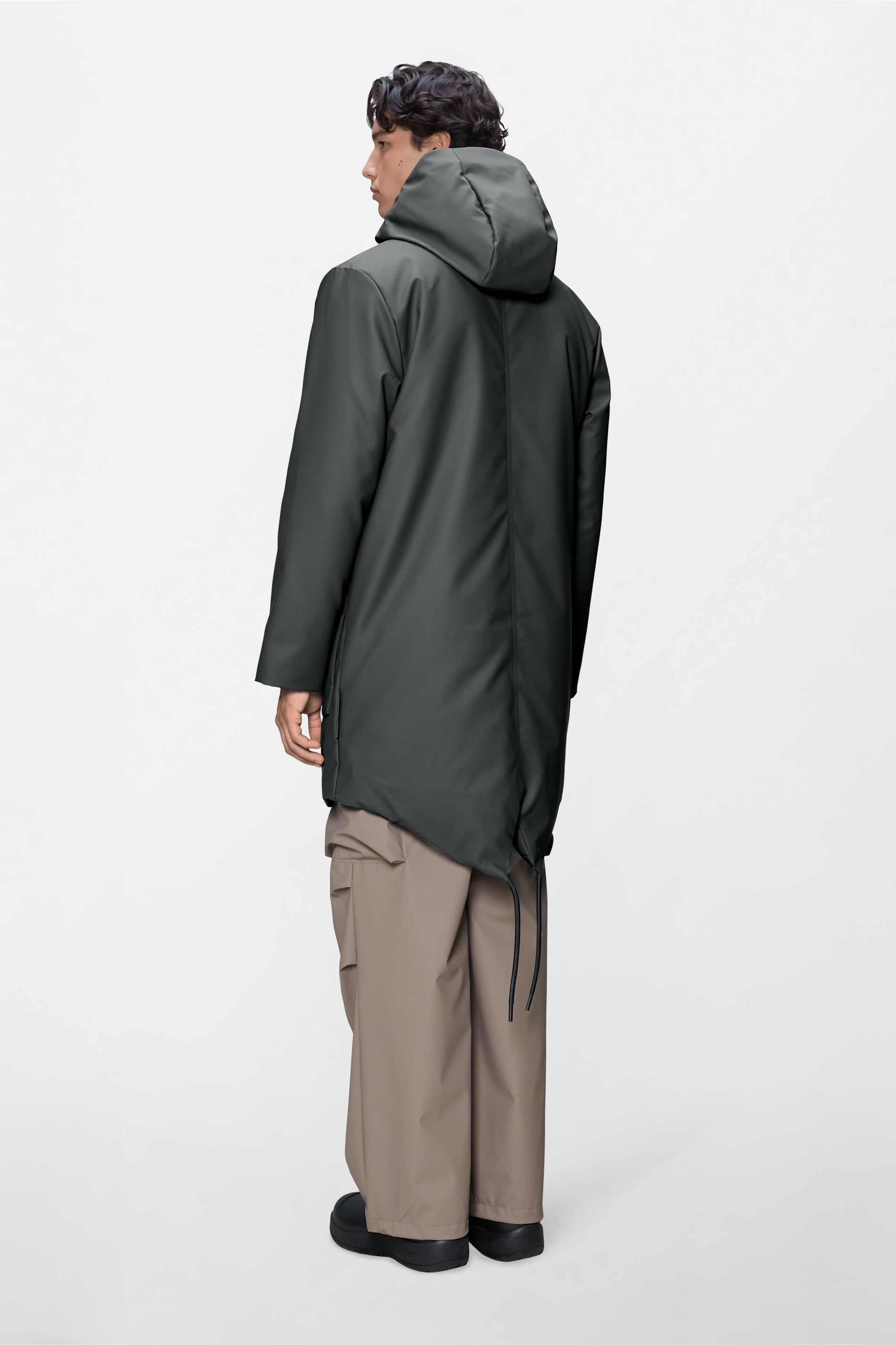 RAINS Nome Long Parka Dark Grey Jacket