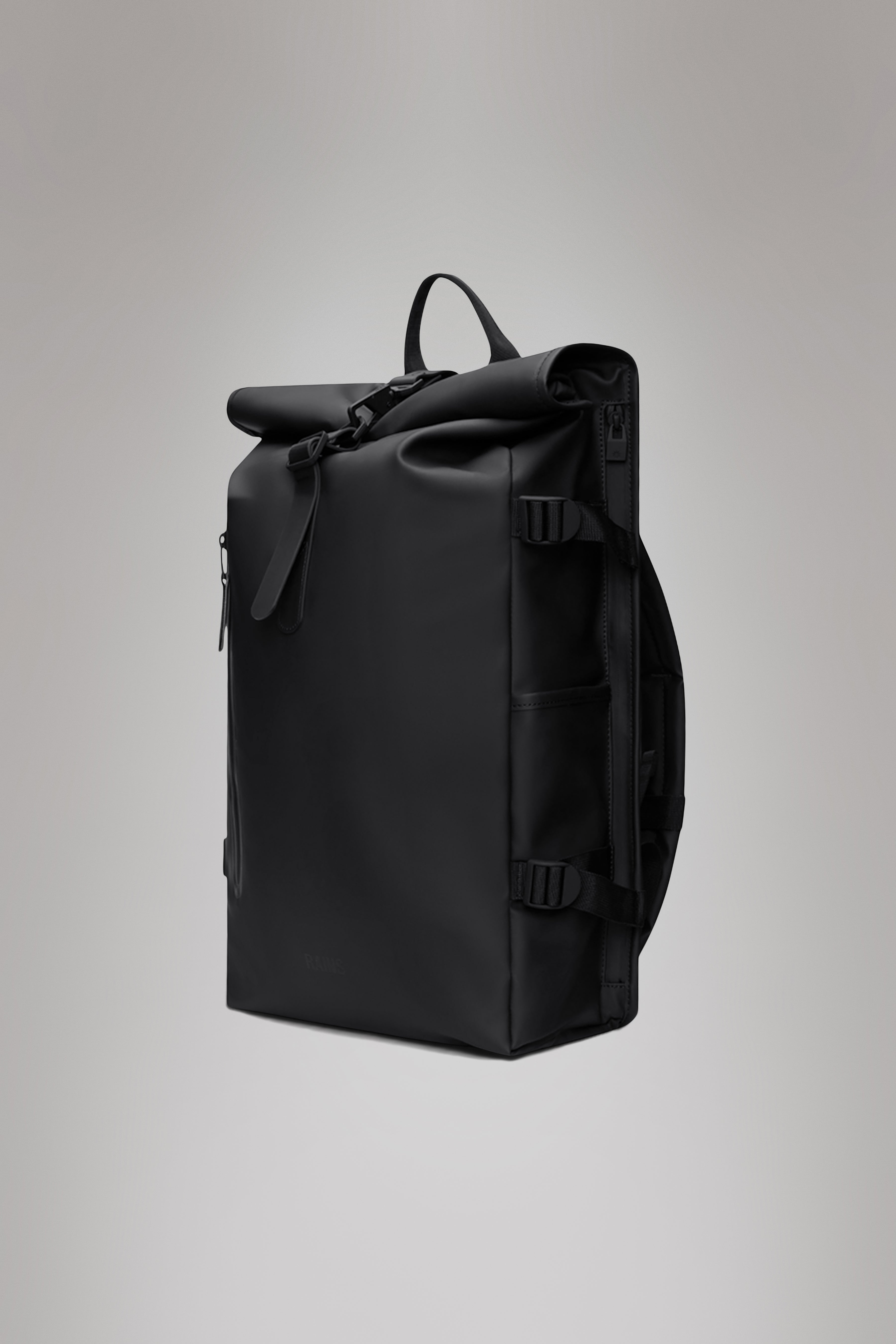 Rains Rolltop Rucksack Large Black 28L H63 x D14 x W32 cm Backpack