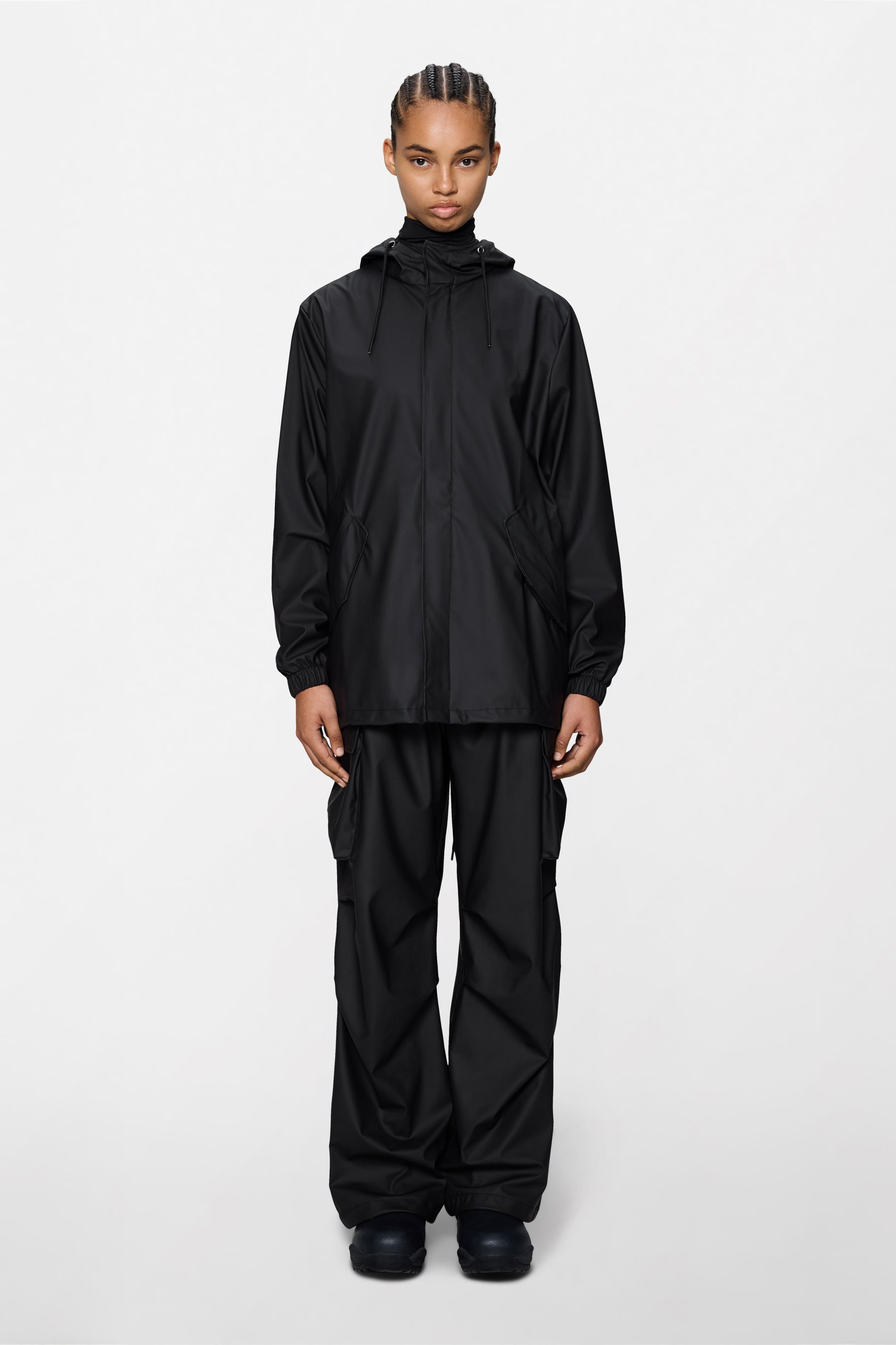 RAINS Fishtail Jacket Black Jacket