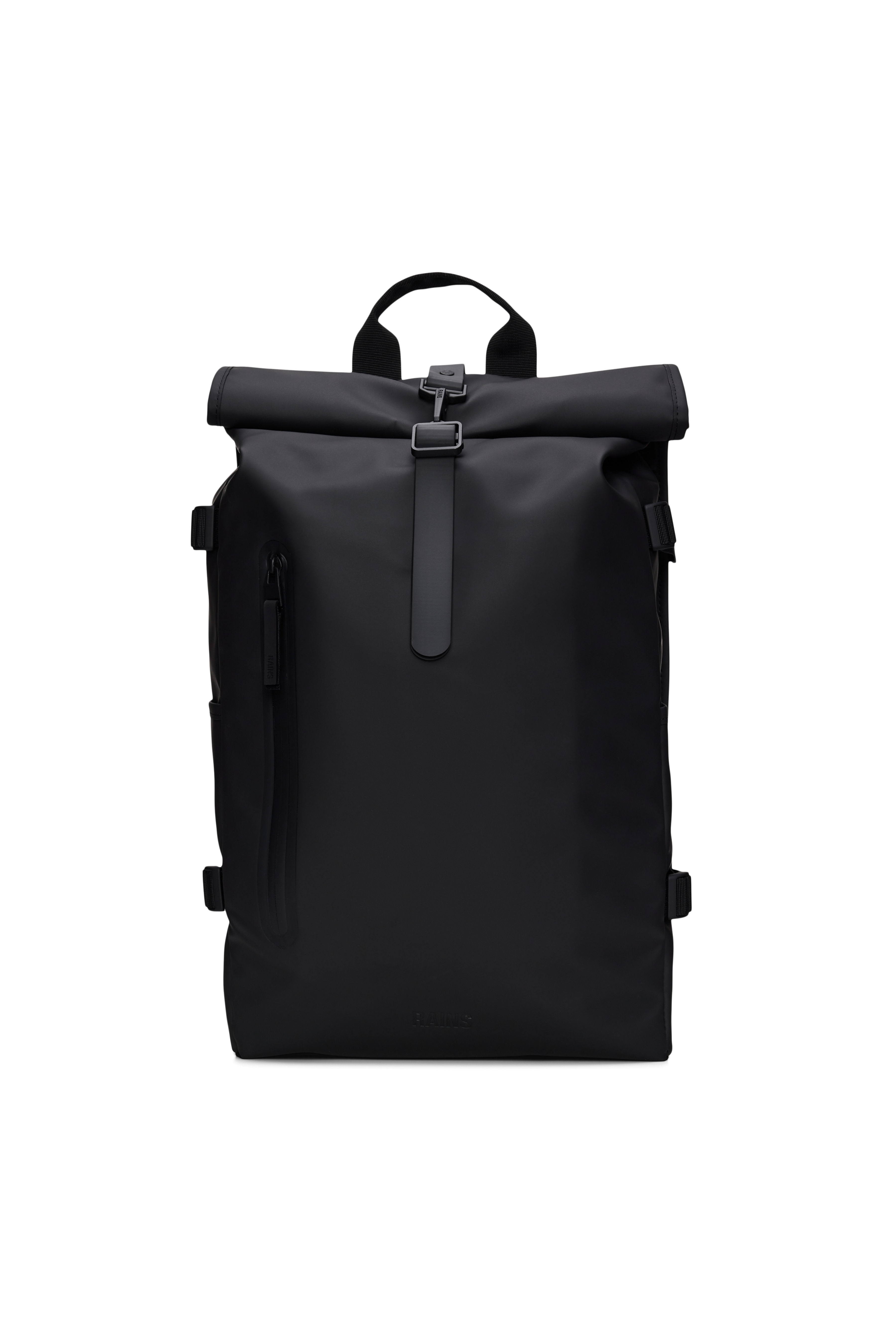 RAINS Rolltop Rucksack Large Black 23L H63 x D14 x W32 cm Backpack