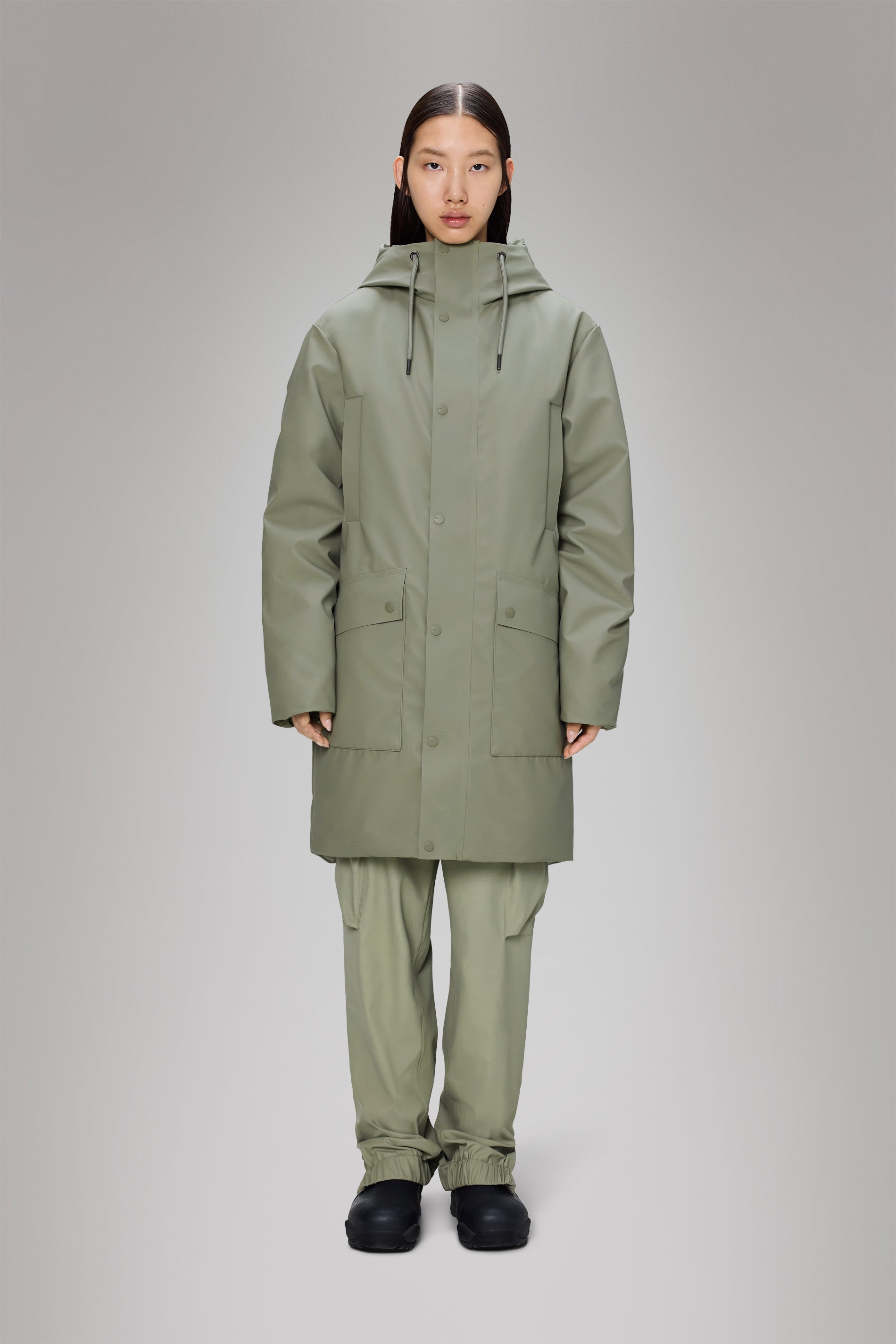 Rains Nome Long Parka Drift Jacket