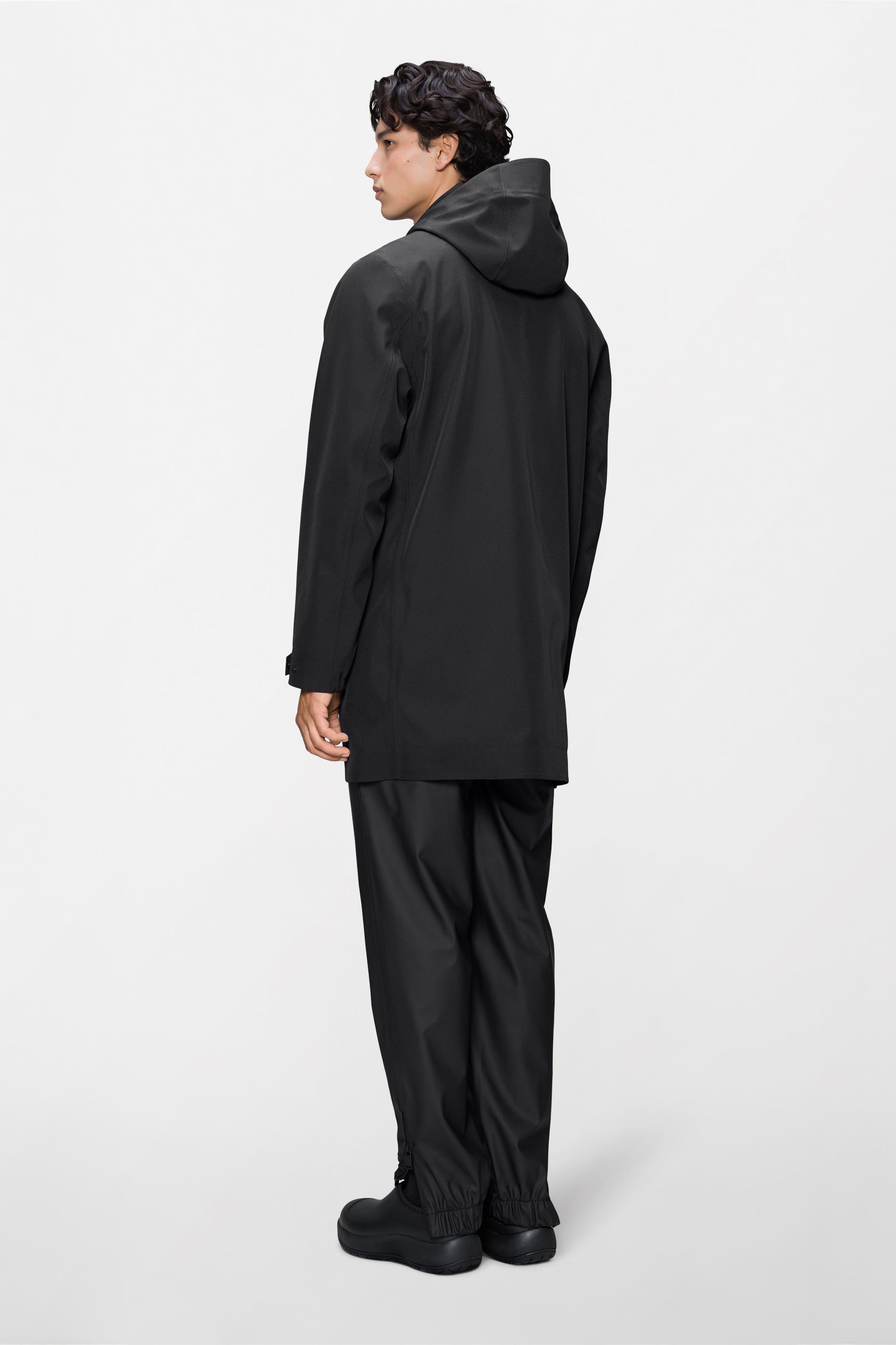 RAINS Suva Softshell Long Jacket Black Jacket