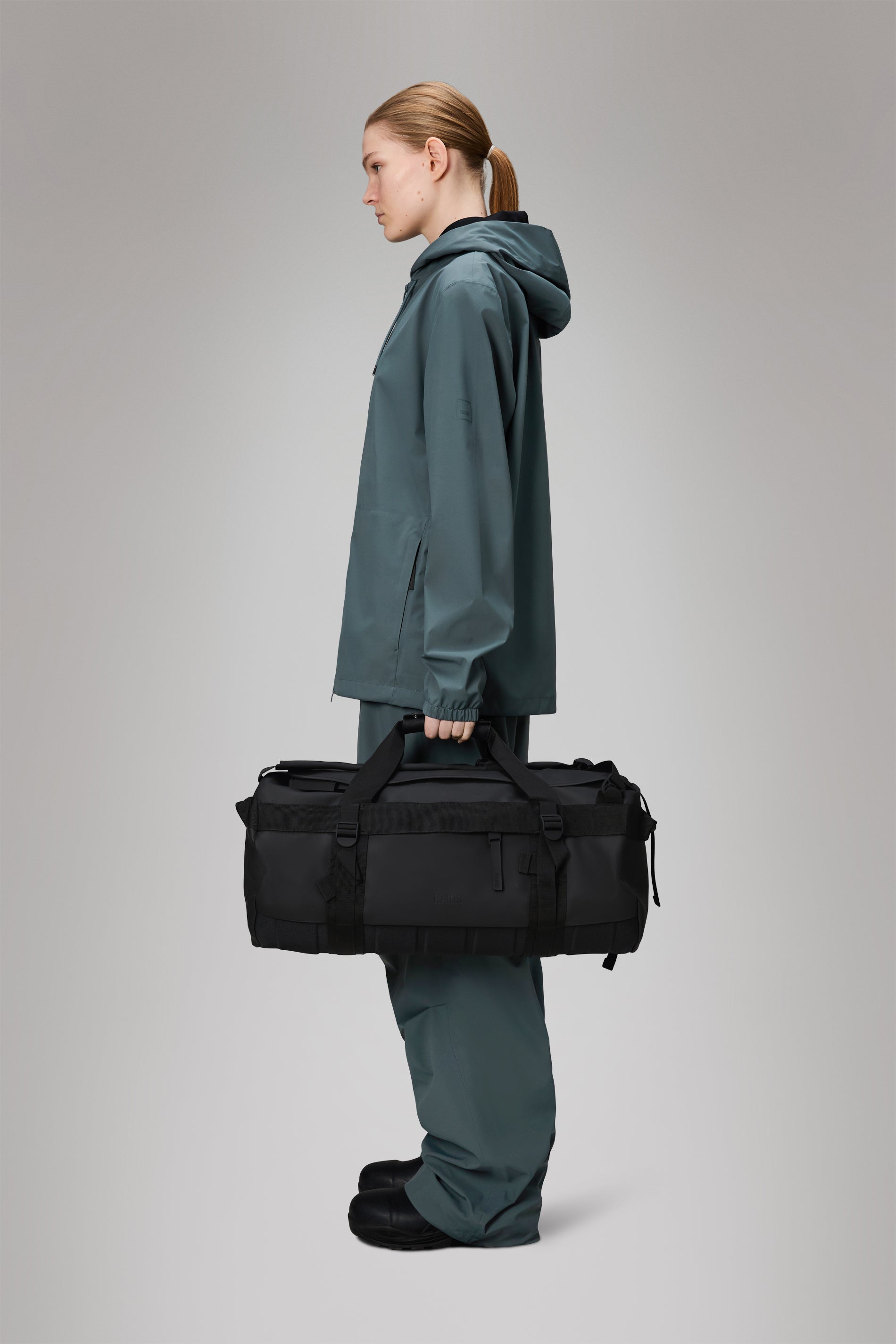 RAINS Texel Duffel Bag Small Black Duffel