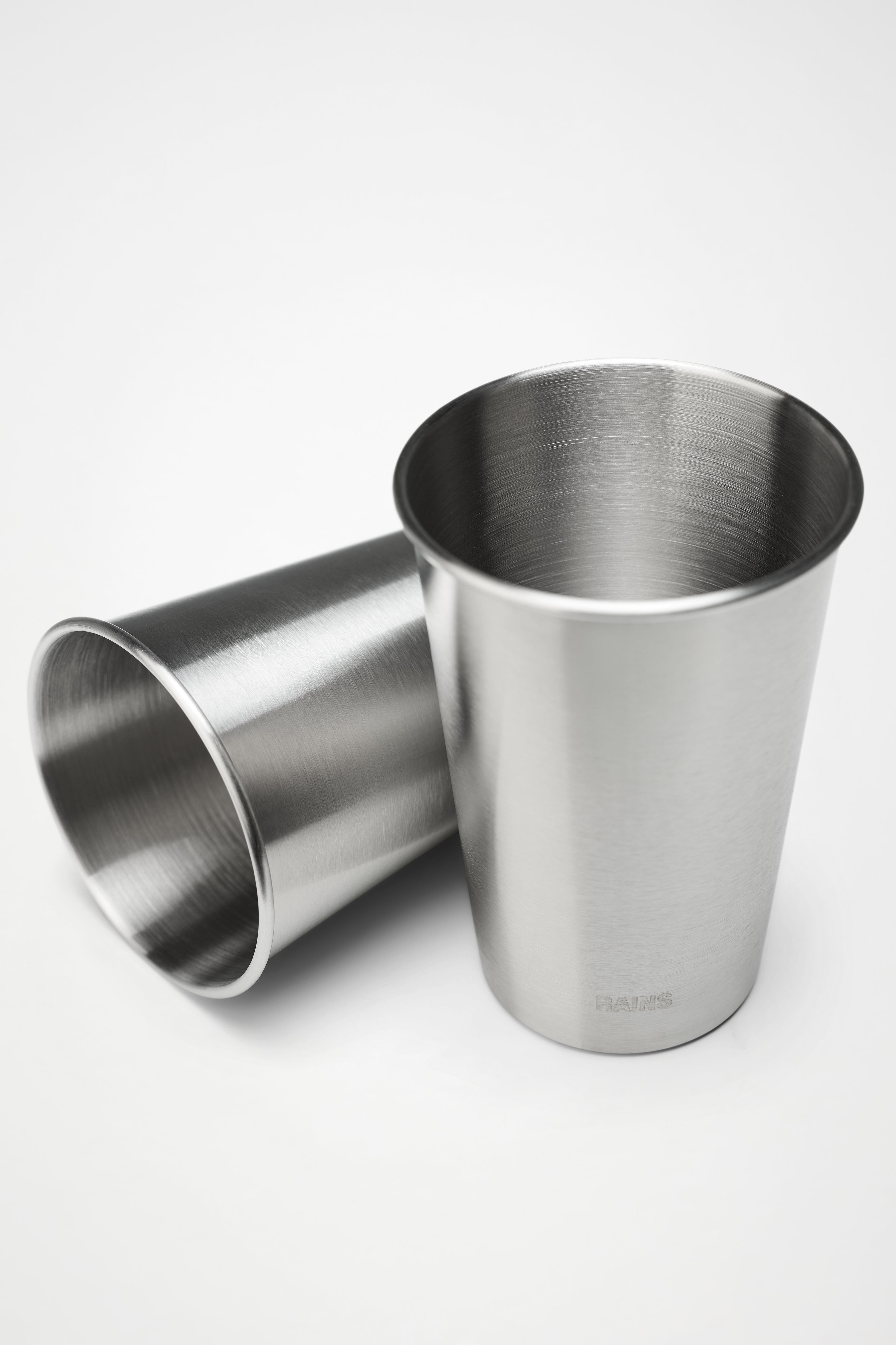 RAINS Stainless Steel 2-Pack Cups 500ml Steel Coffee Mugs
