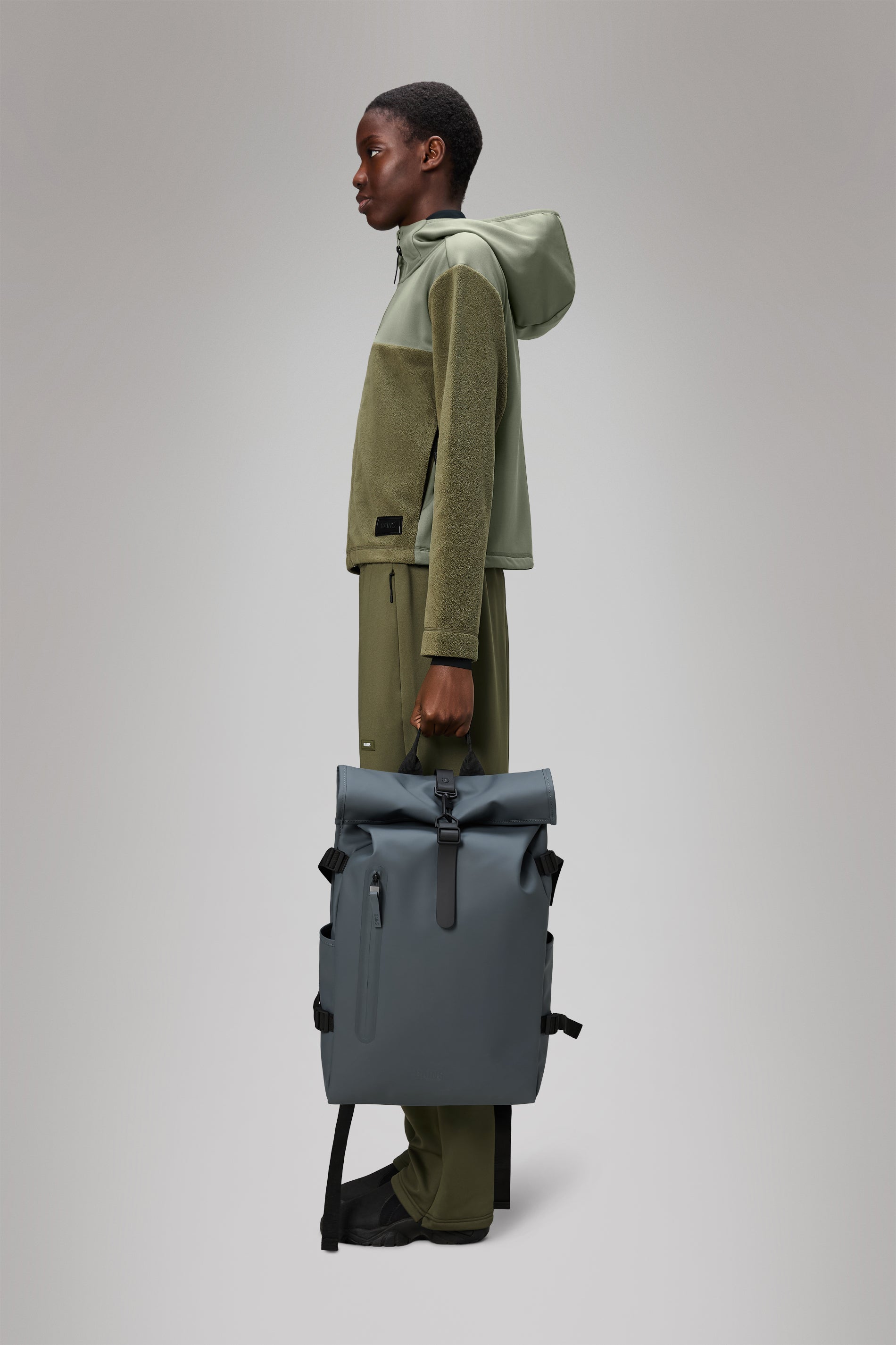 Rains Rolltop Rucksack Large Lagoon 28L H63 x D14 x W32 cm Backpack