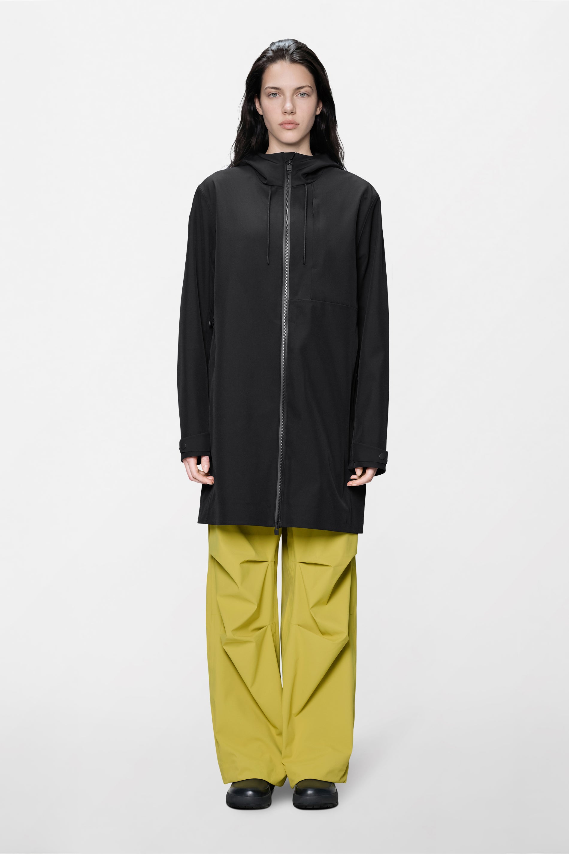 RAINS Suva Softshell Long Jacket Black Jacket