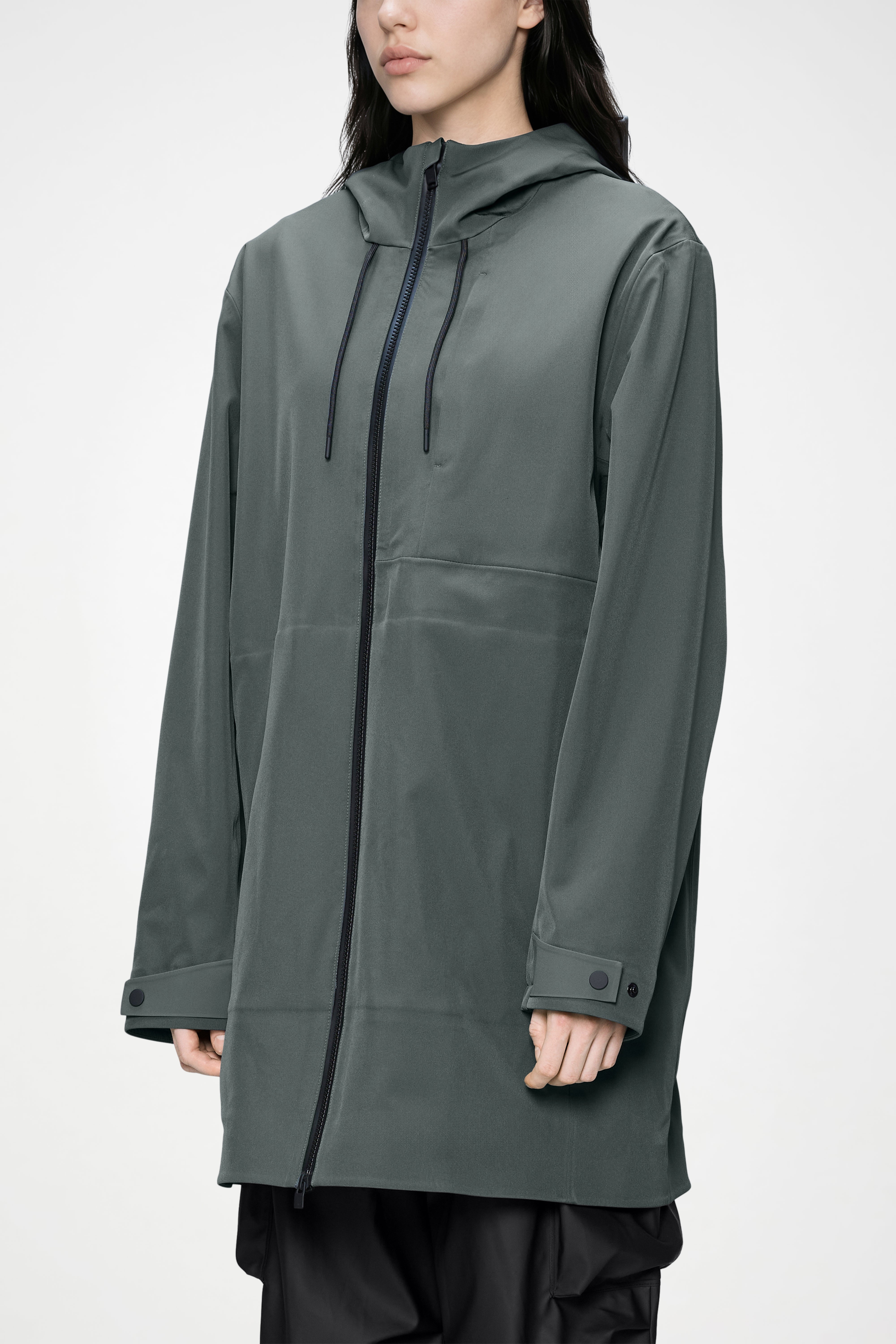 RAINS Suva Softshell Long Jacket Dark Grey Jacket