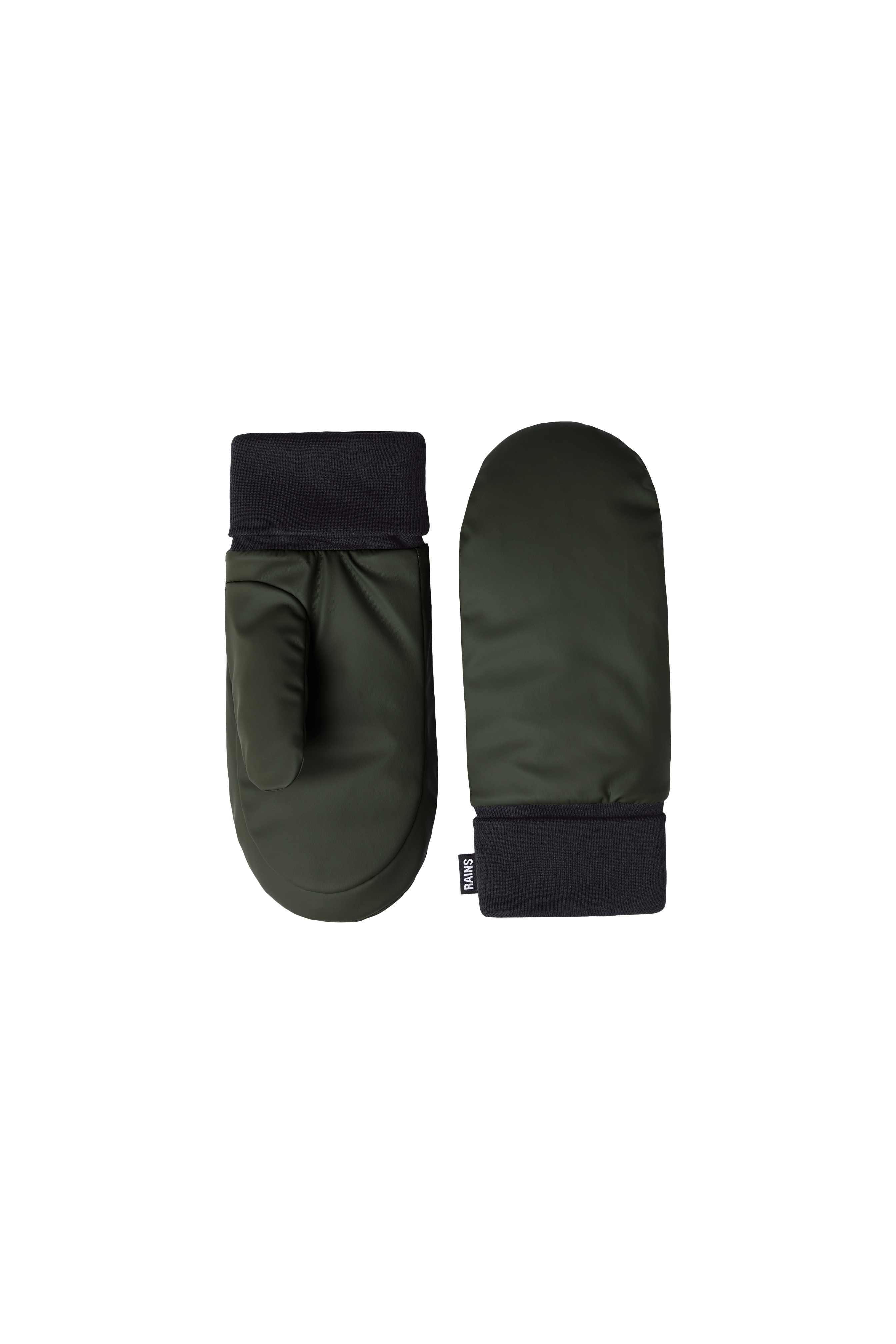 RAINS Alta Puffer Mittens Green Gloves & Mittens