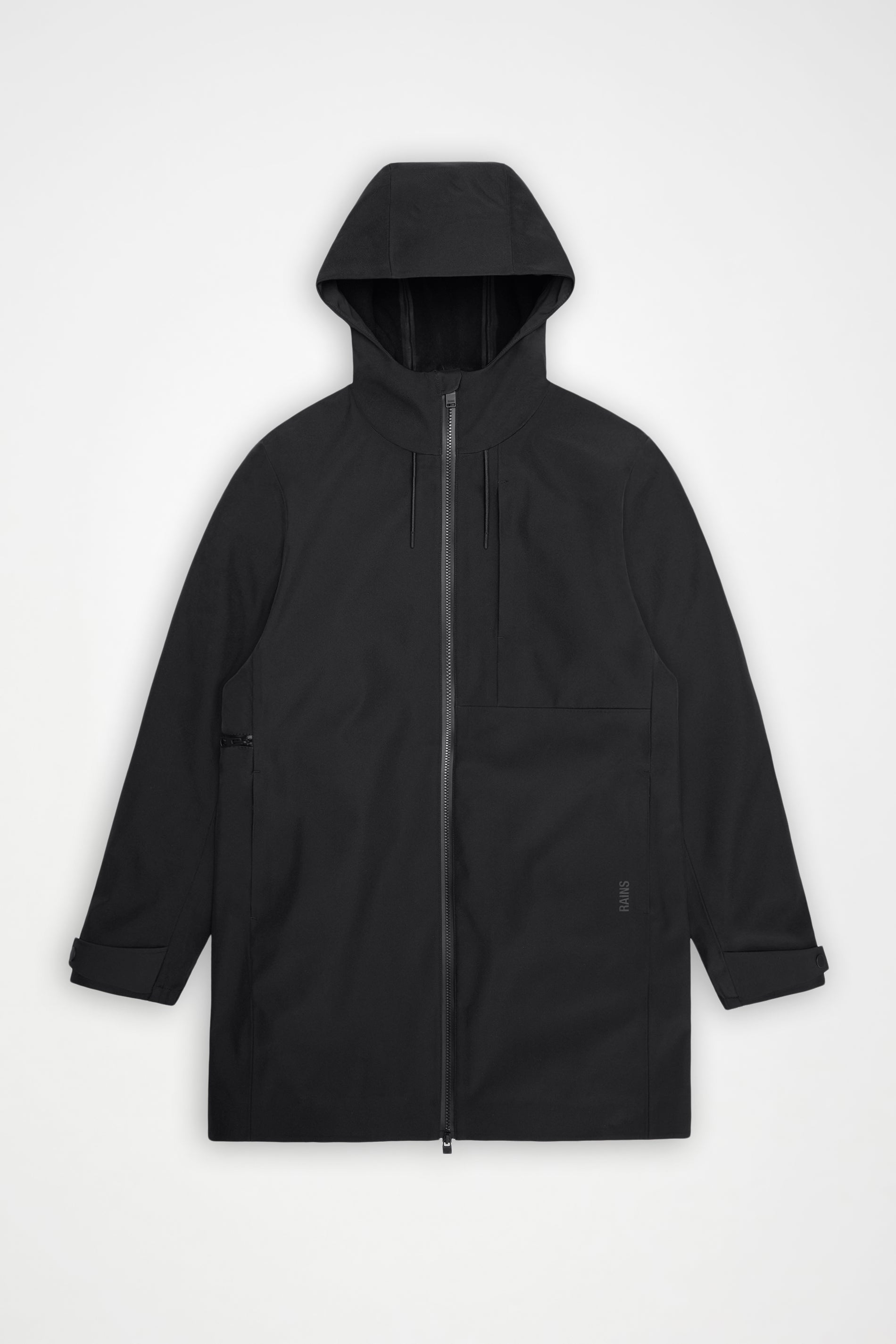 RAINS Suva Softshell Long Jacket Black Jacket