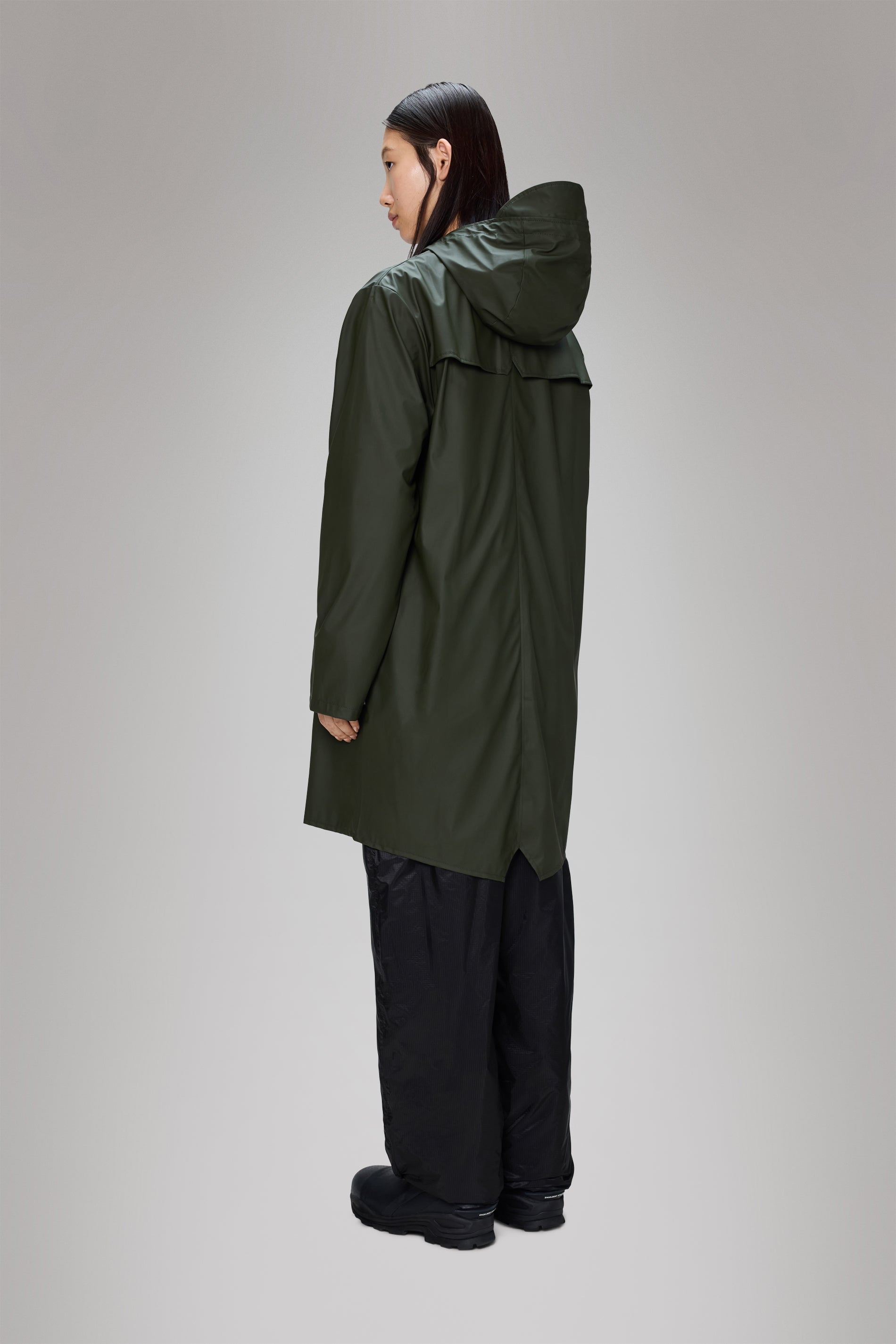RAINS Long Jacket Green Jacket