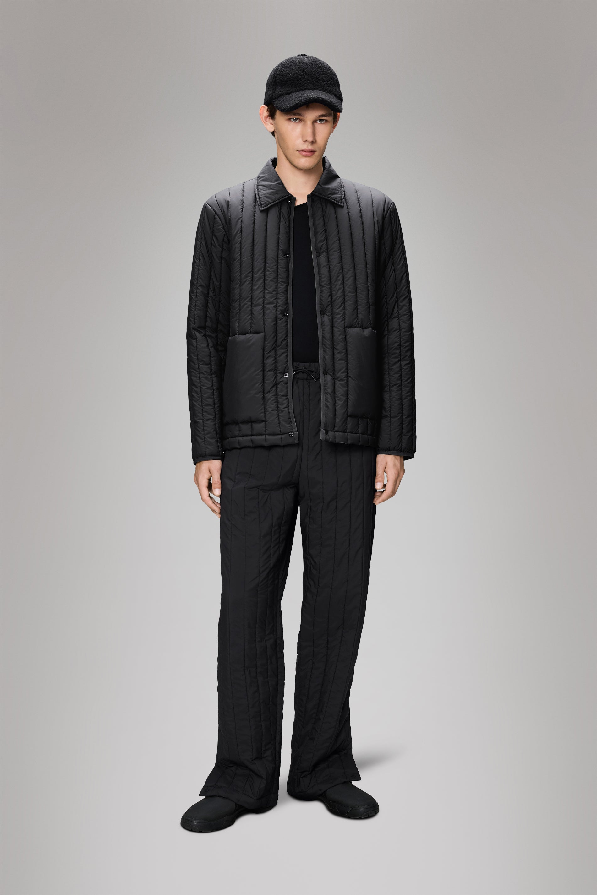 RAINS Banja Liner Overshirt Black Overshirt