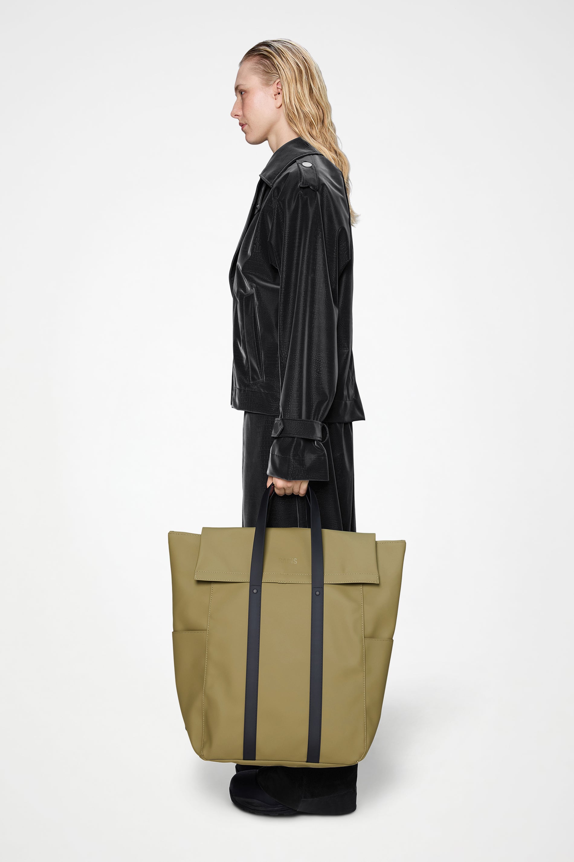 RAINS 2 Way Tote Bag Large Fawn 29L H47 x D18 x W35 cm Tote