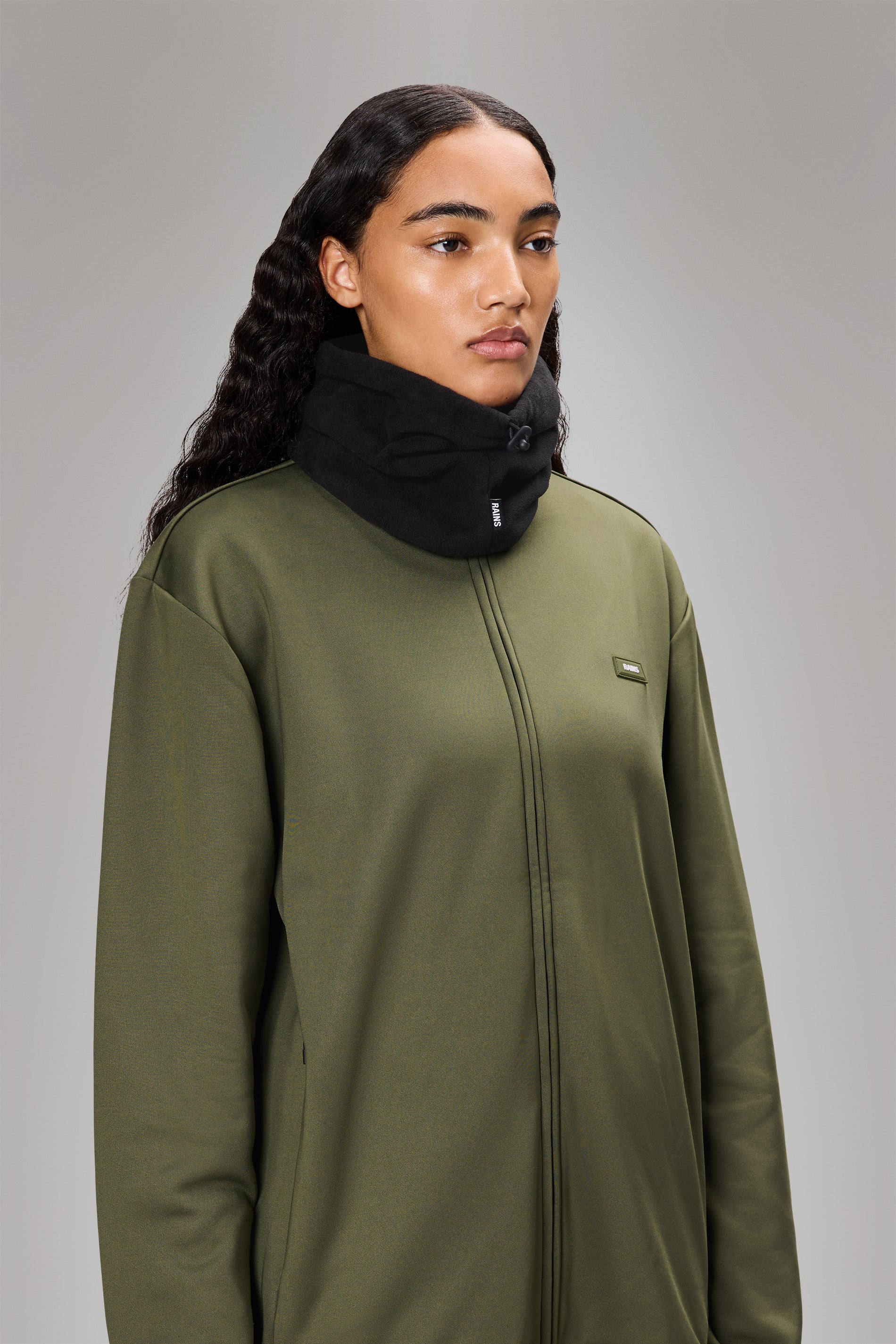 RAINS Fleece Tube Scarf Black Neckwear