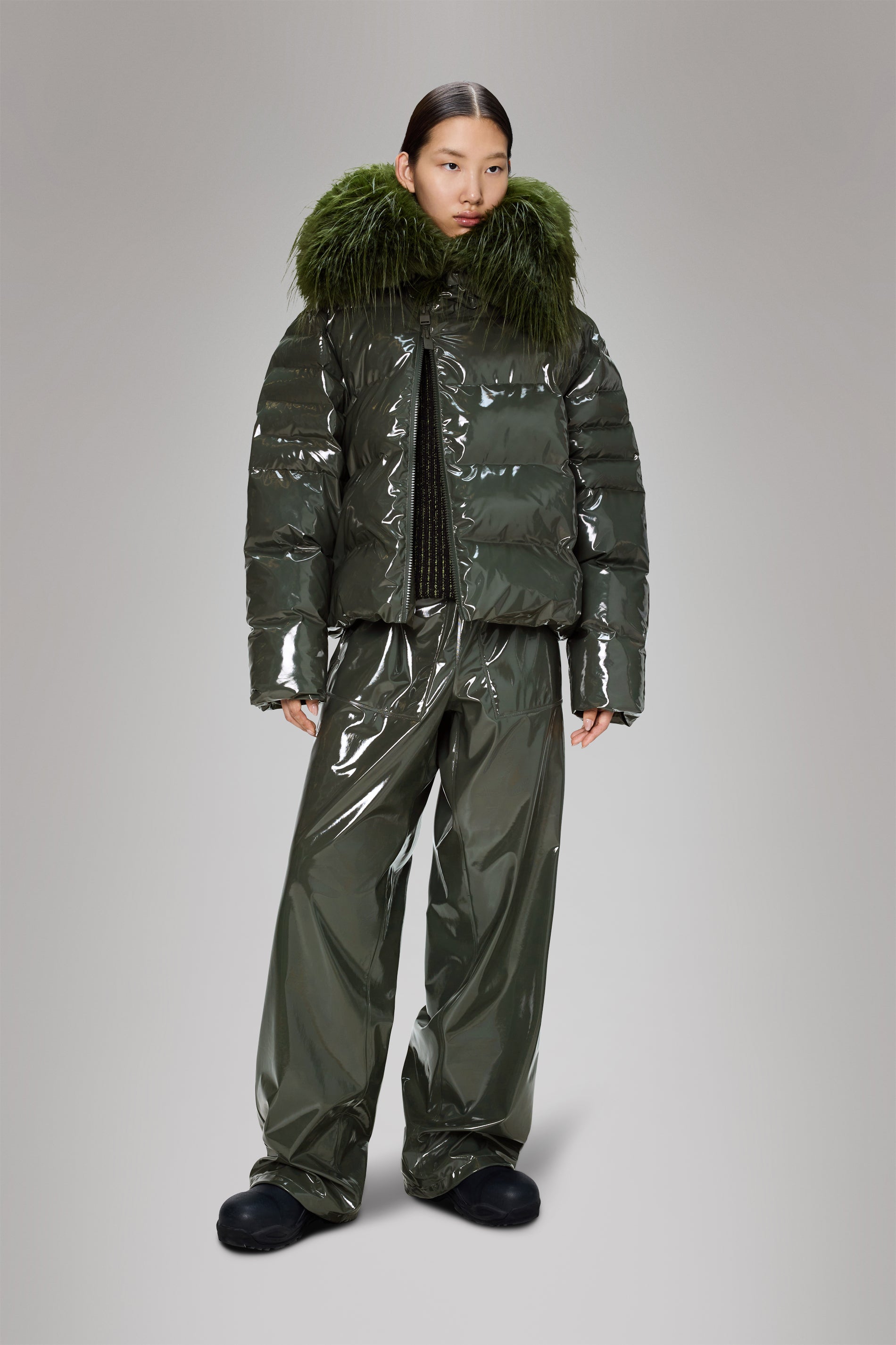 Rains Alta Vision Fleece Jacket Swamp Jacket