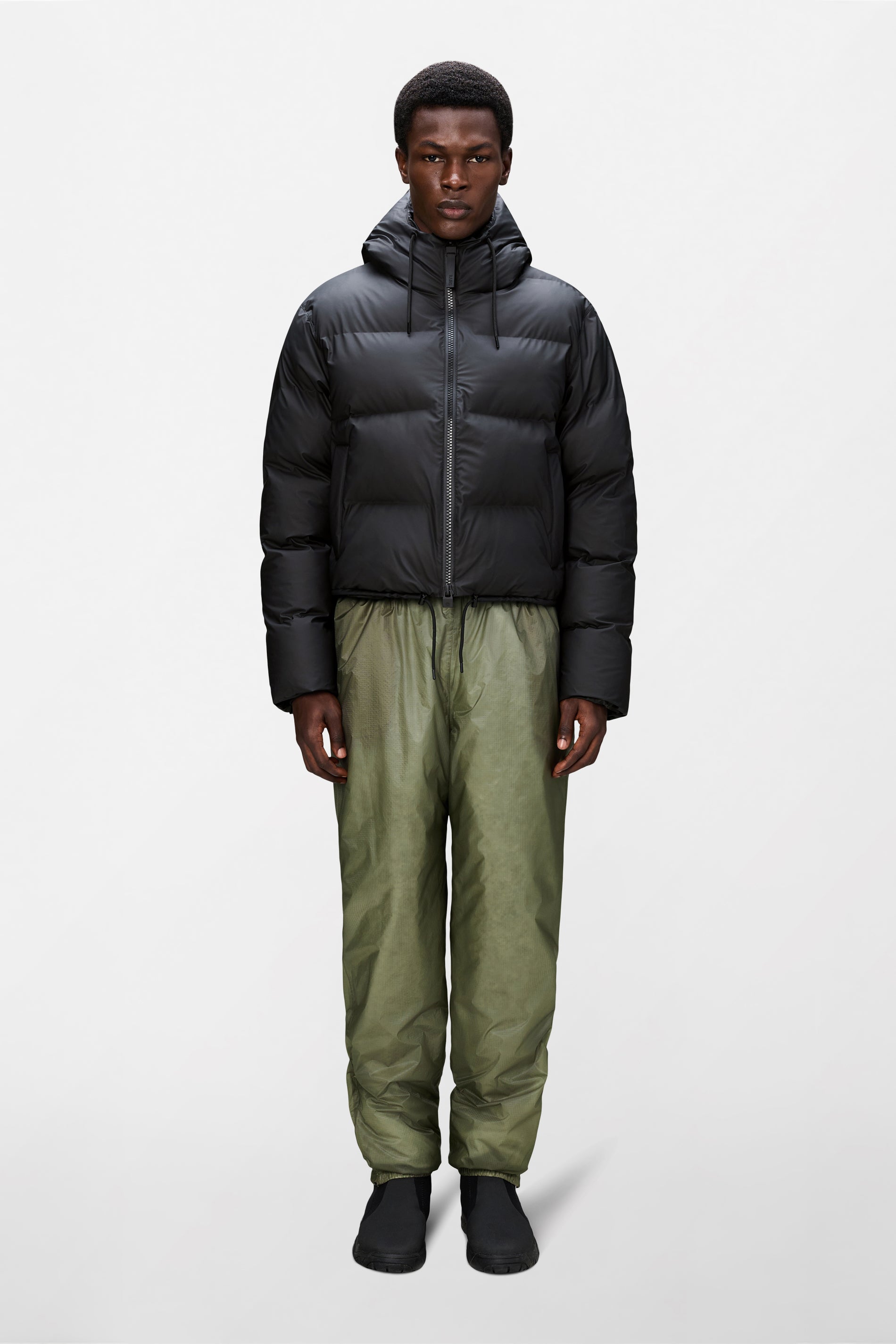 RAINS Alta Short Puffer Jacket Black Jacket