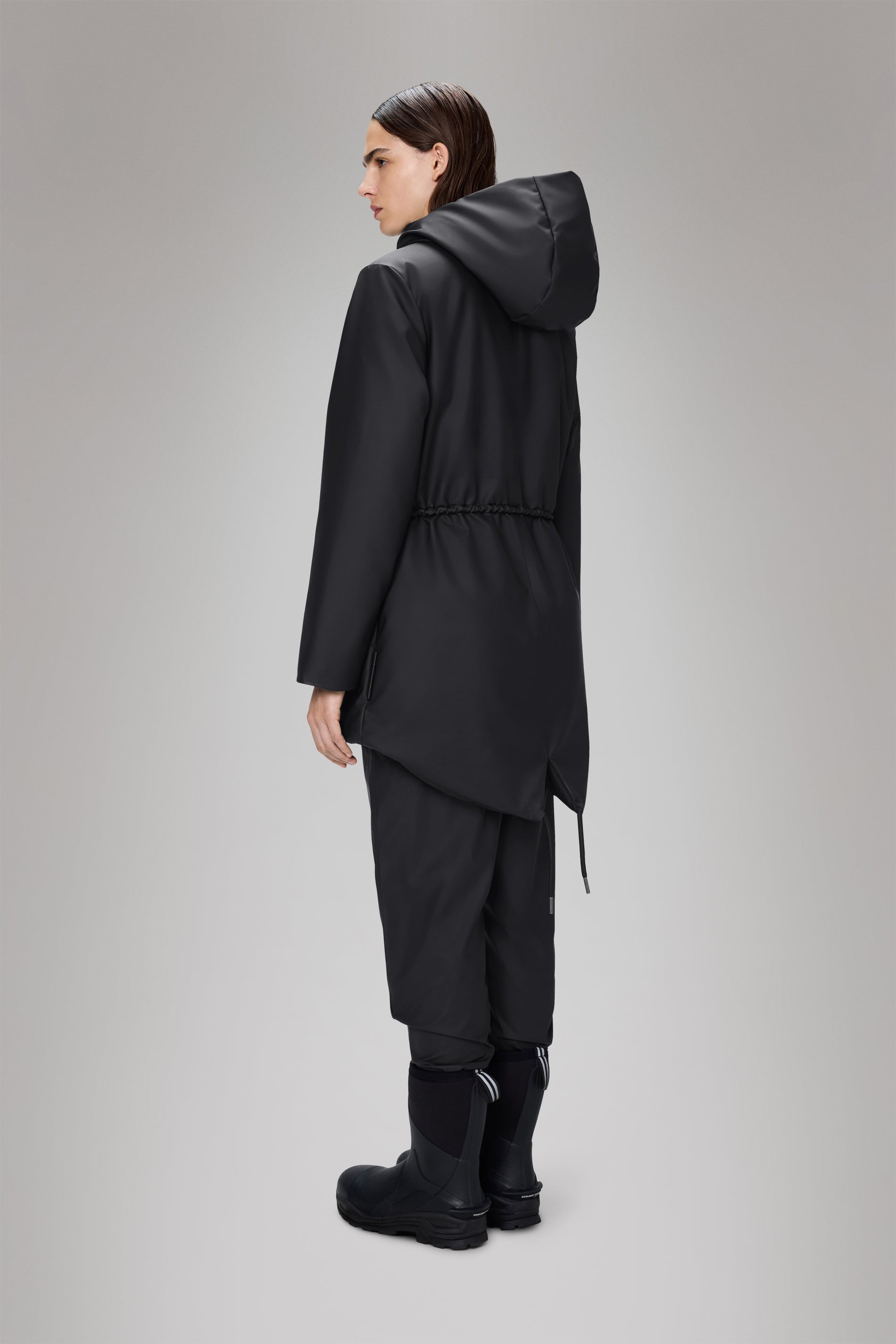 Rains Nome String W Parka Black Jacket