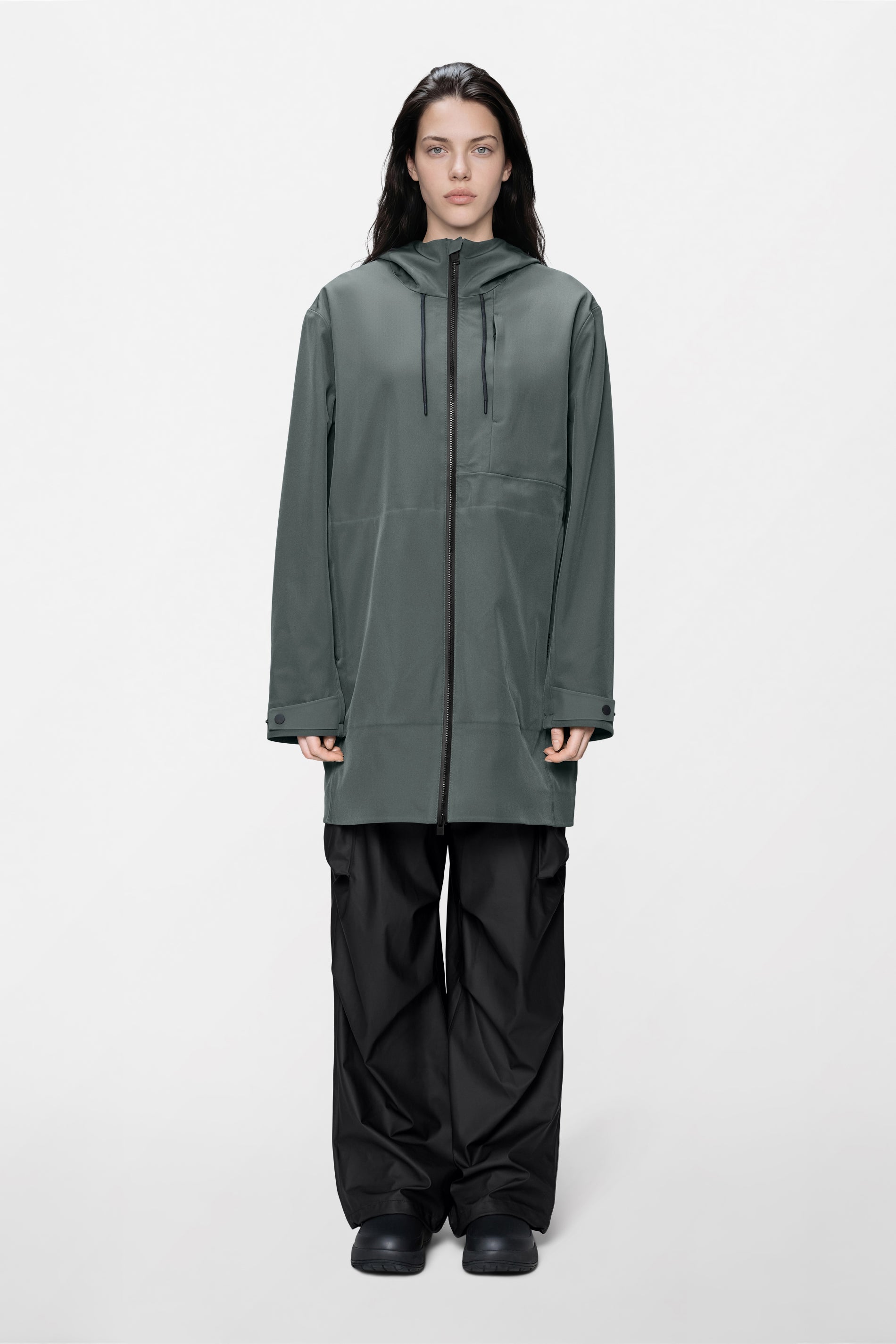RAINS Suva Softshell Long Jacket Dark Grey Jacket