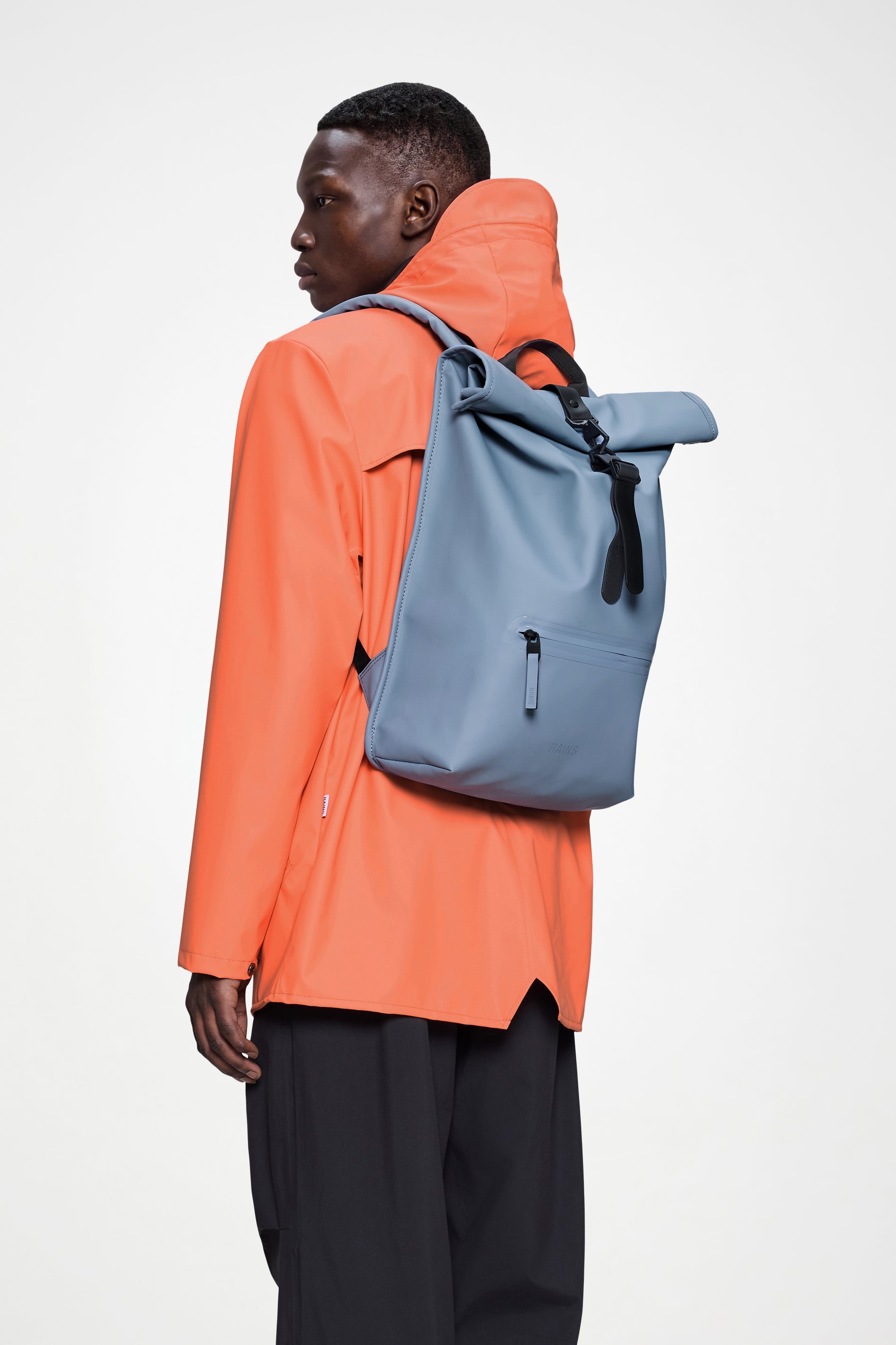 RAINS Rolltop Rucksack Blue Dusk 19L H48 x D11 x W32 cm Backpack