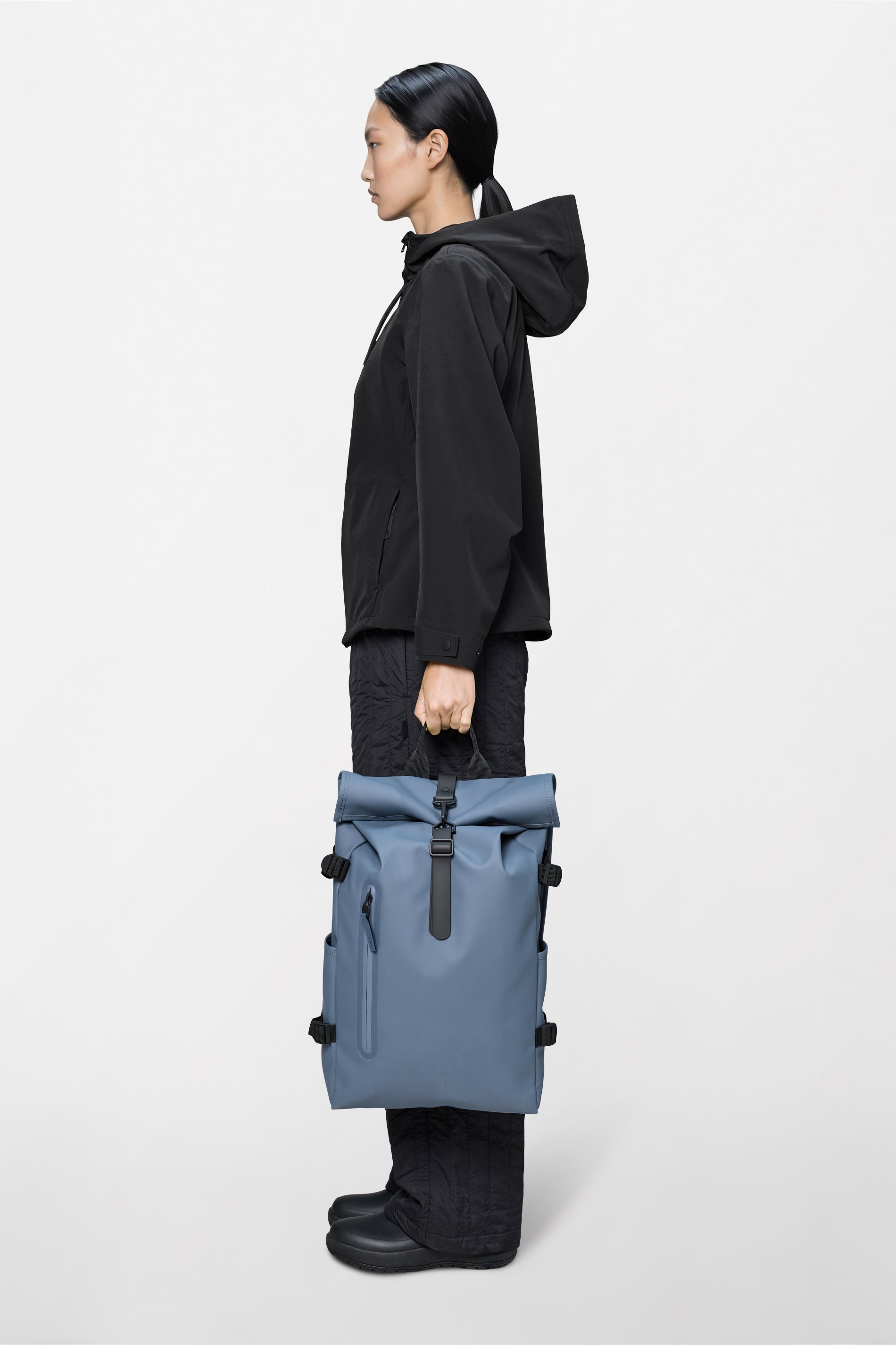 RAINS Rolltop Rucksack Large Blue Dusk 28L H63 x D14 x W32 cm Backpack