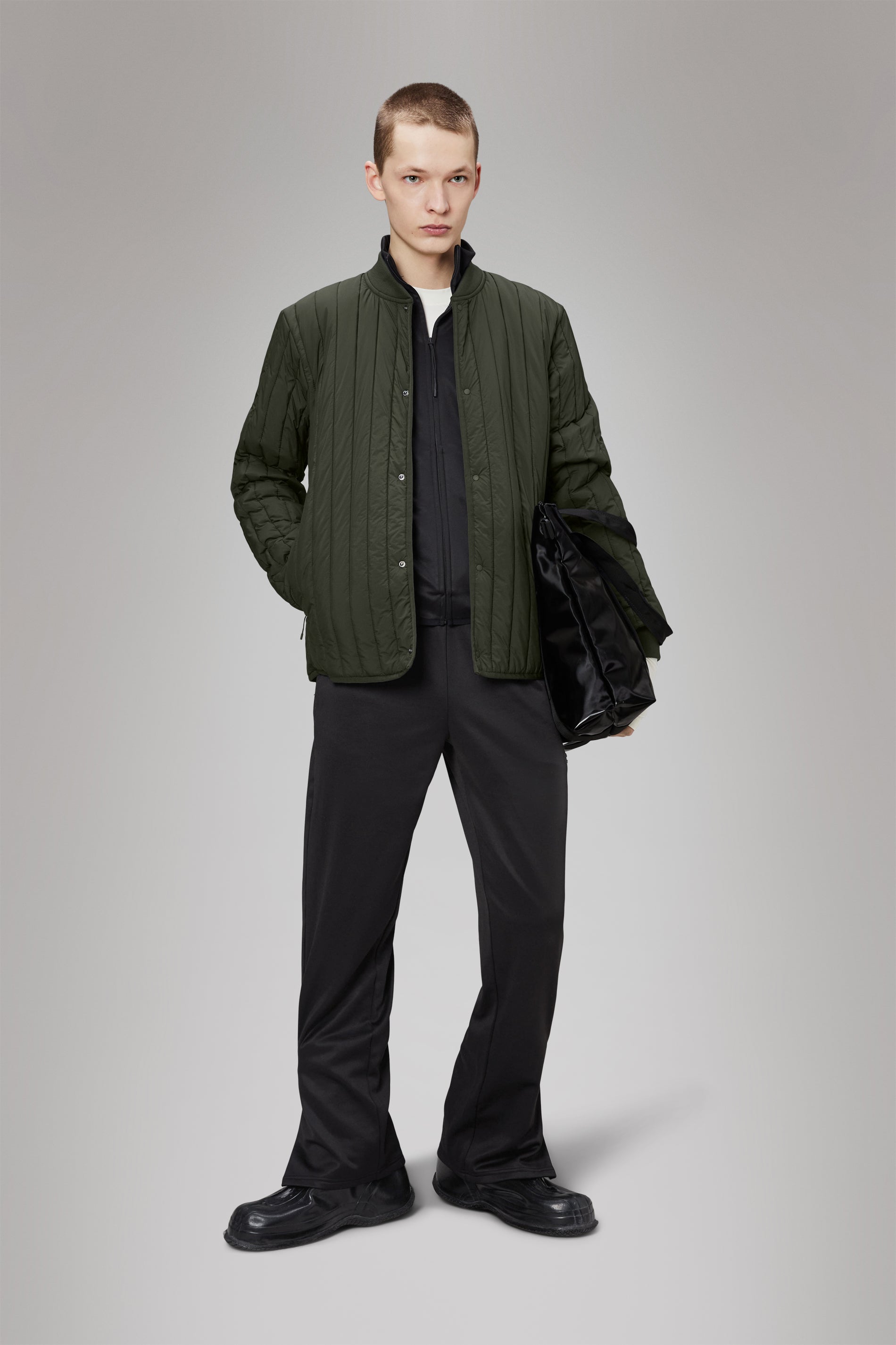 RAINS Banja Liner Bomber Jacket Green Jacket