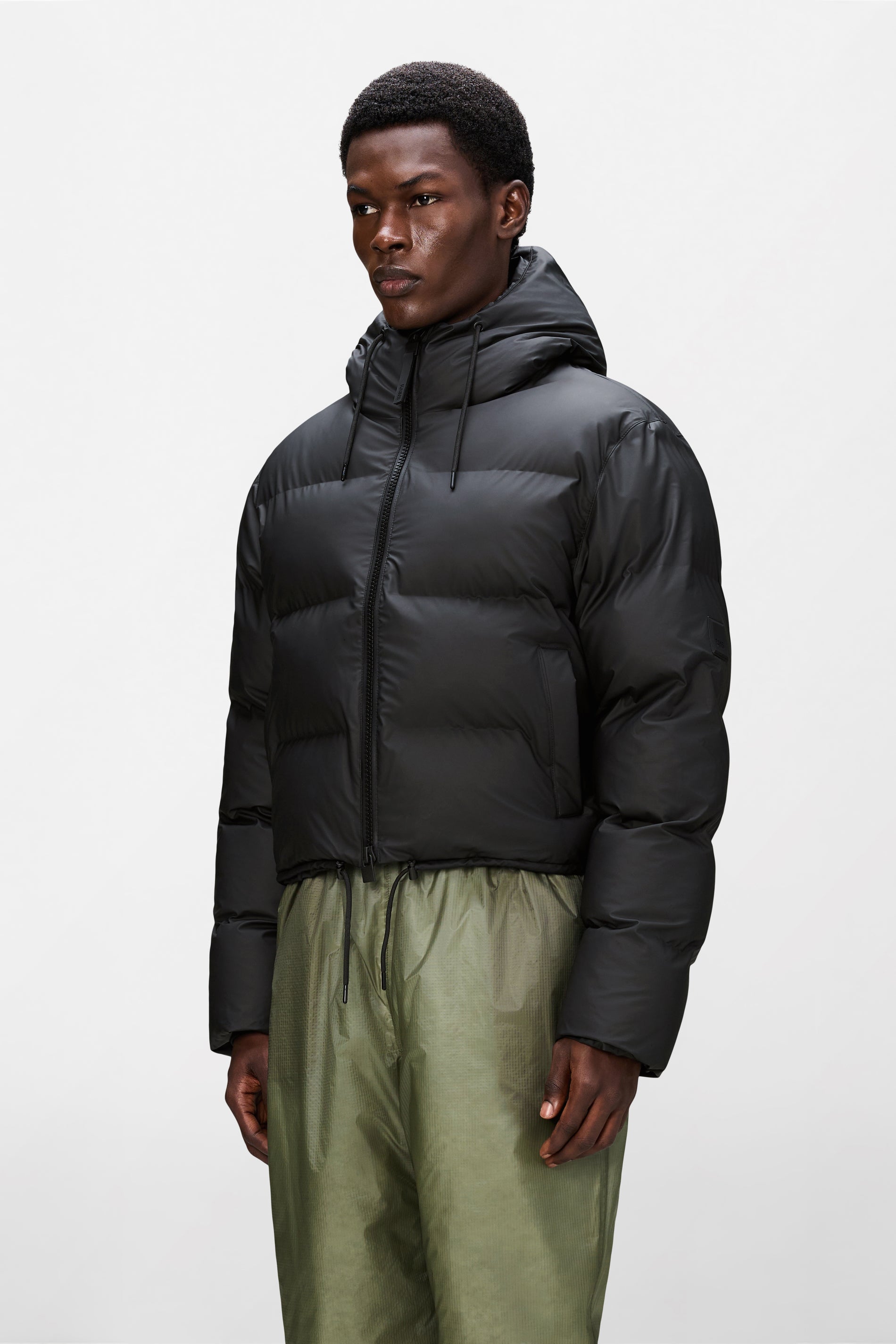 RAINS Alta Short Puffer Jacket Black Jacket