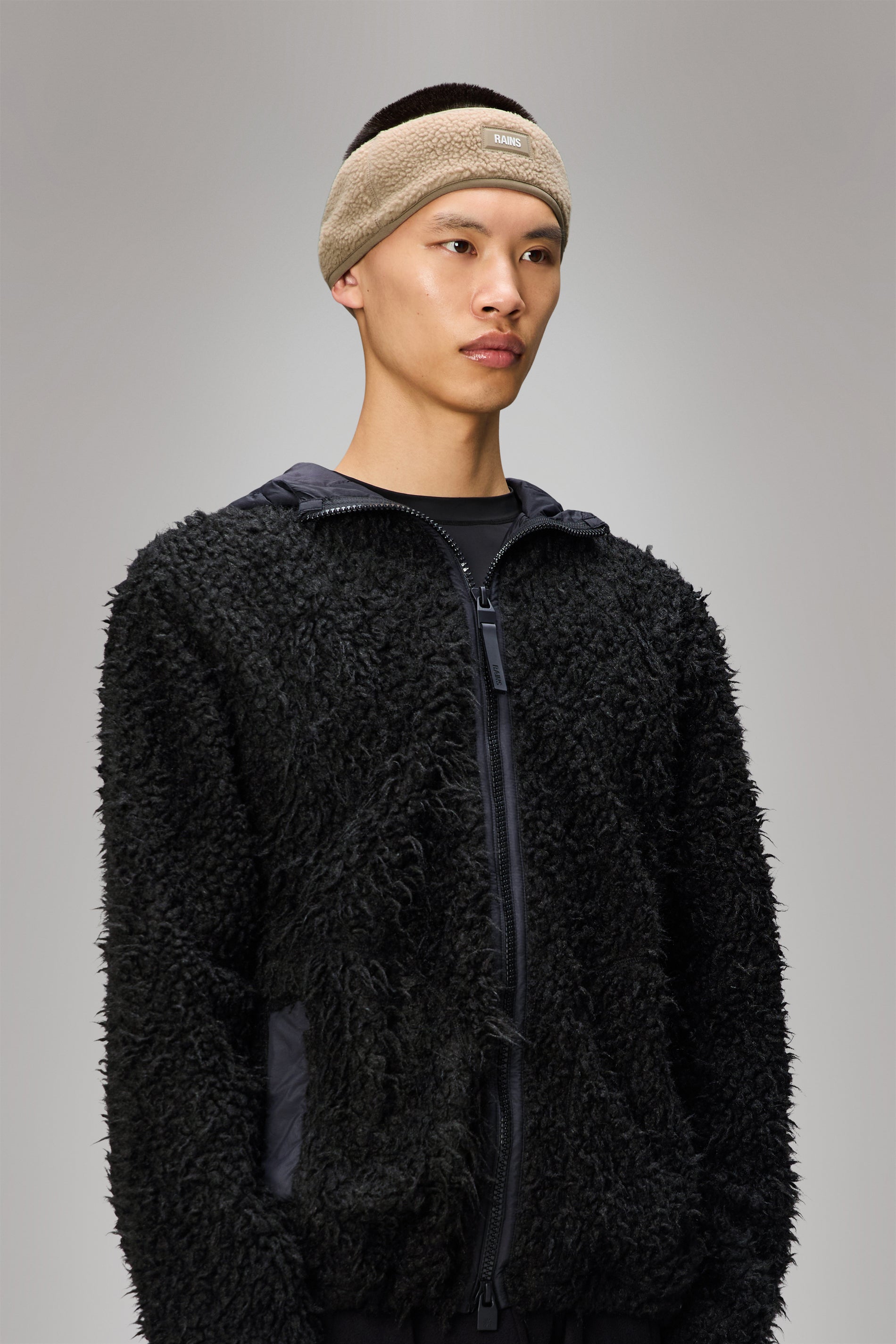 RAINS Fleece Headband Beige Headwear