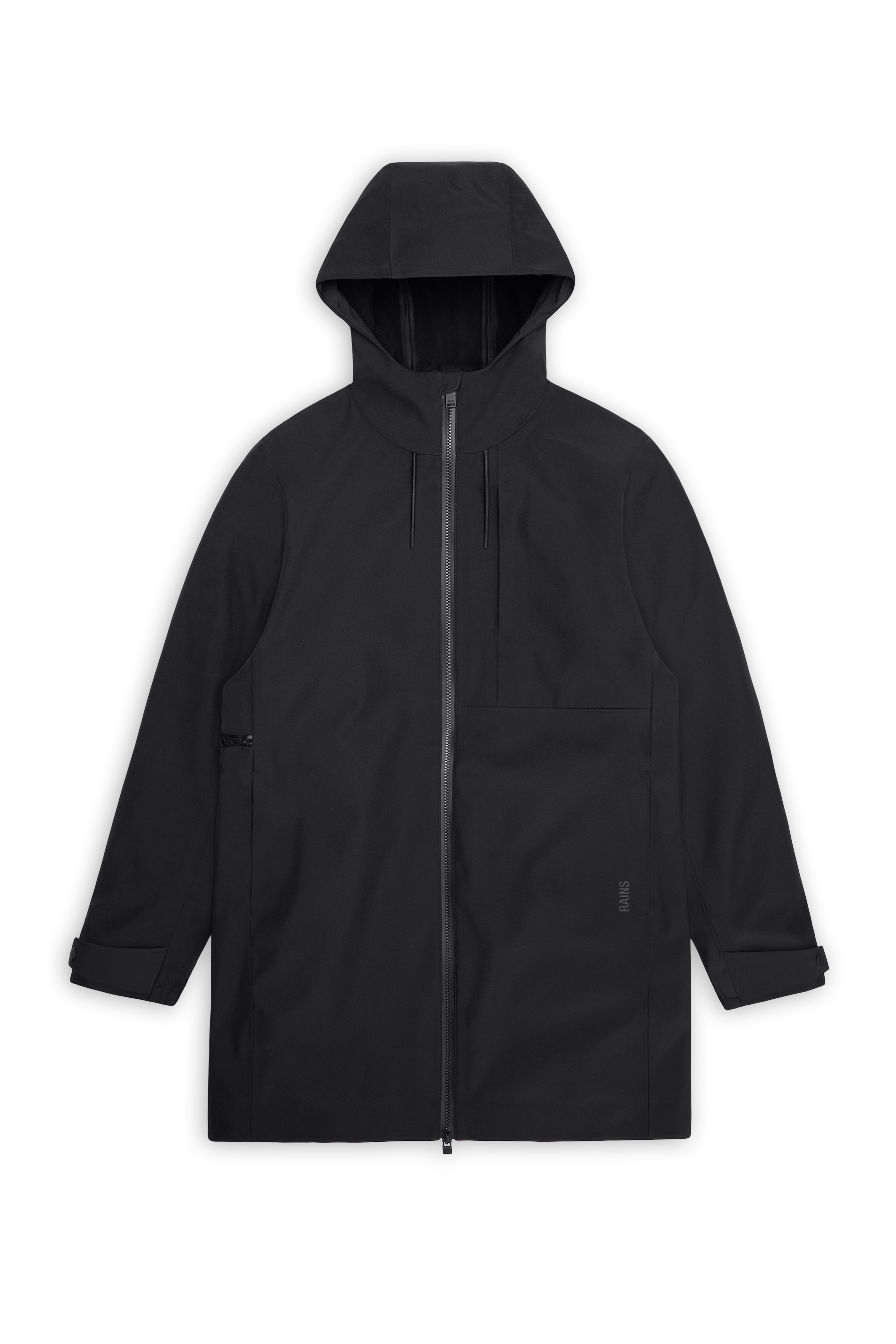RAINS Suva Softshell Long Jacket Black Jacket