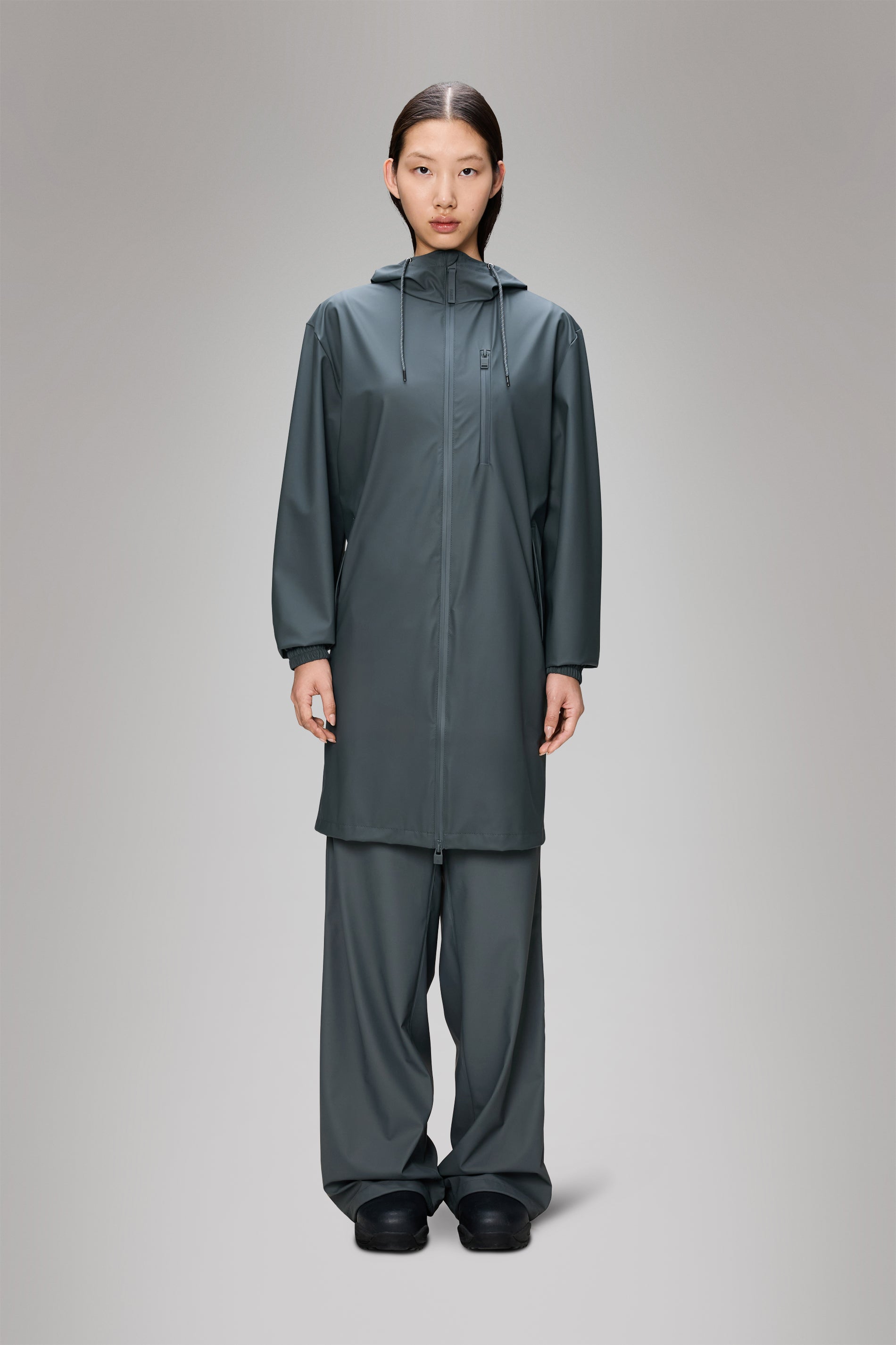 RAINS Long Storm Breaker Lagoon Jacket