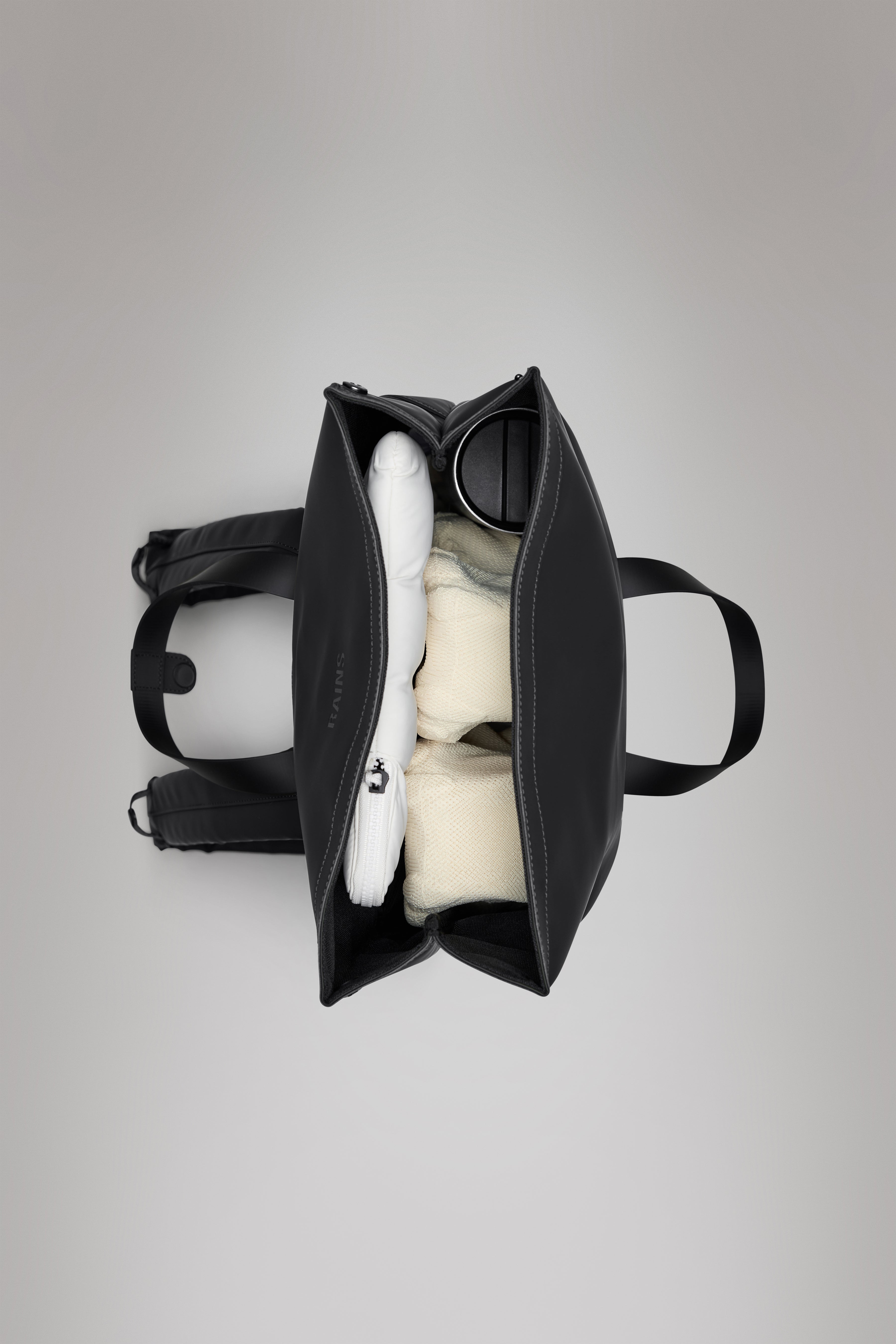 RAINS 2 Way Tote Backpack Black Grain 15L H58 x D12 x W33 cm Backpack