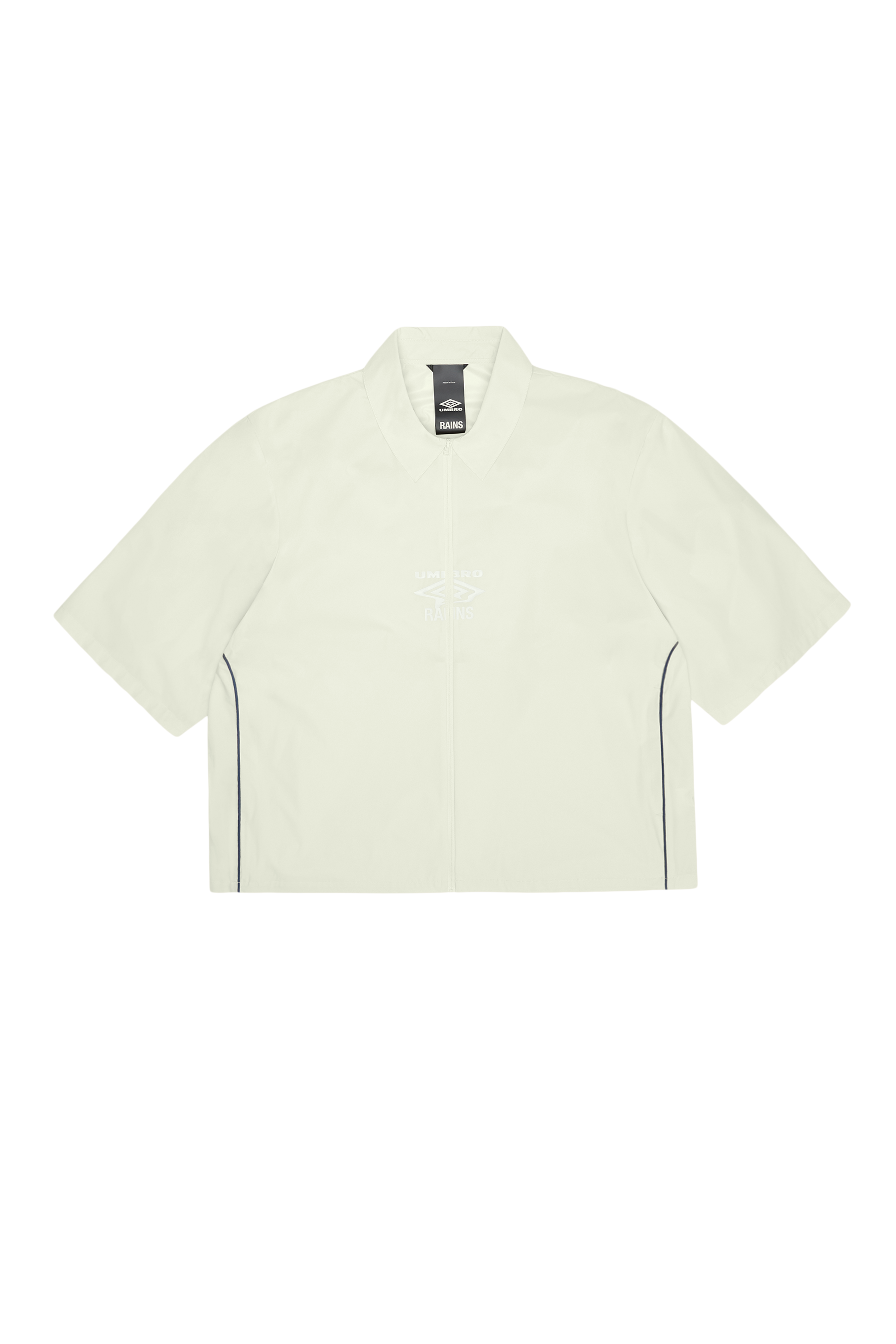 RAINS Rains x Umbro Drill Overshirt Vintage White Short Sleeve