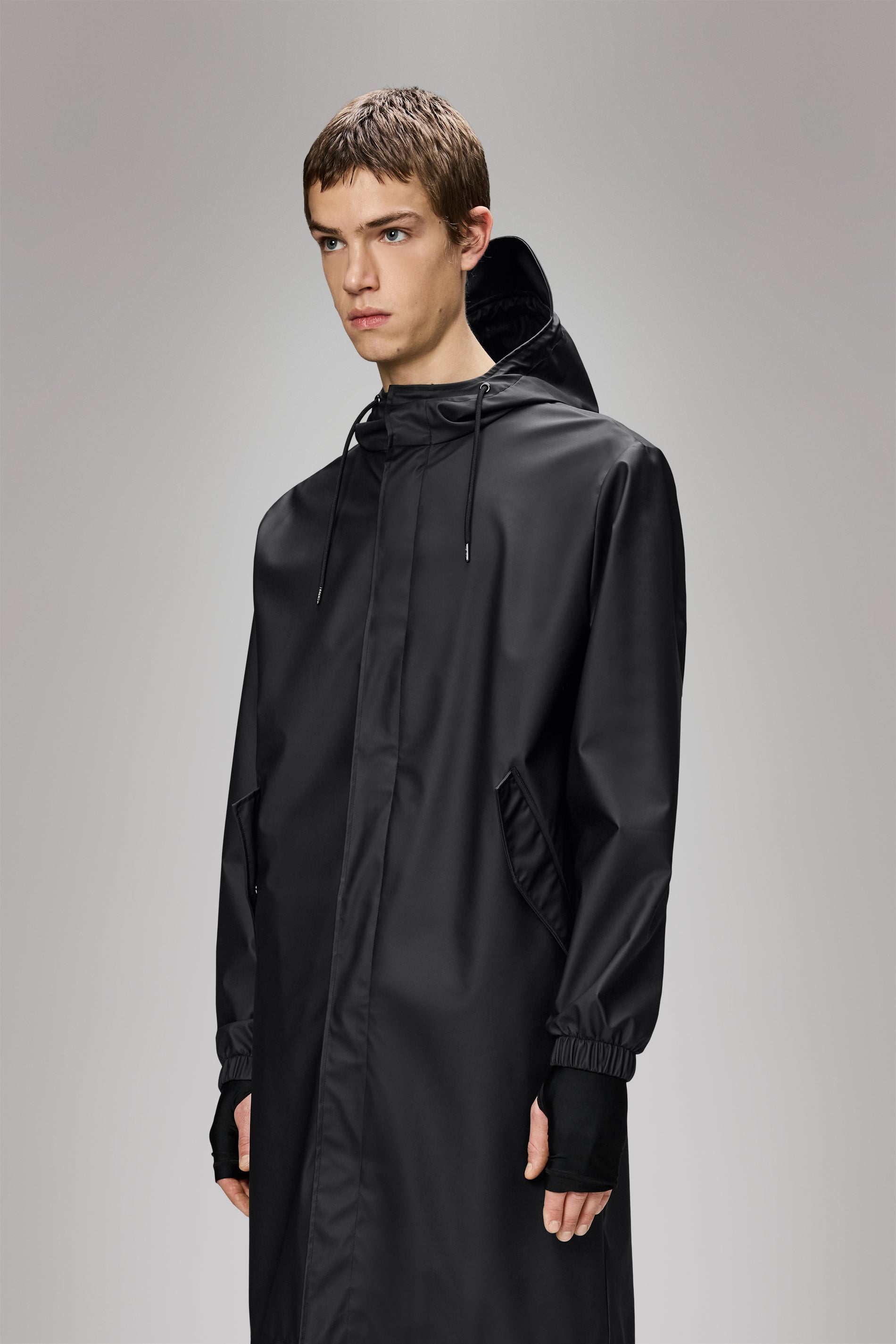 Rains Fishtail Parka Black Jacket