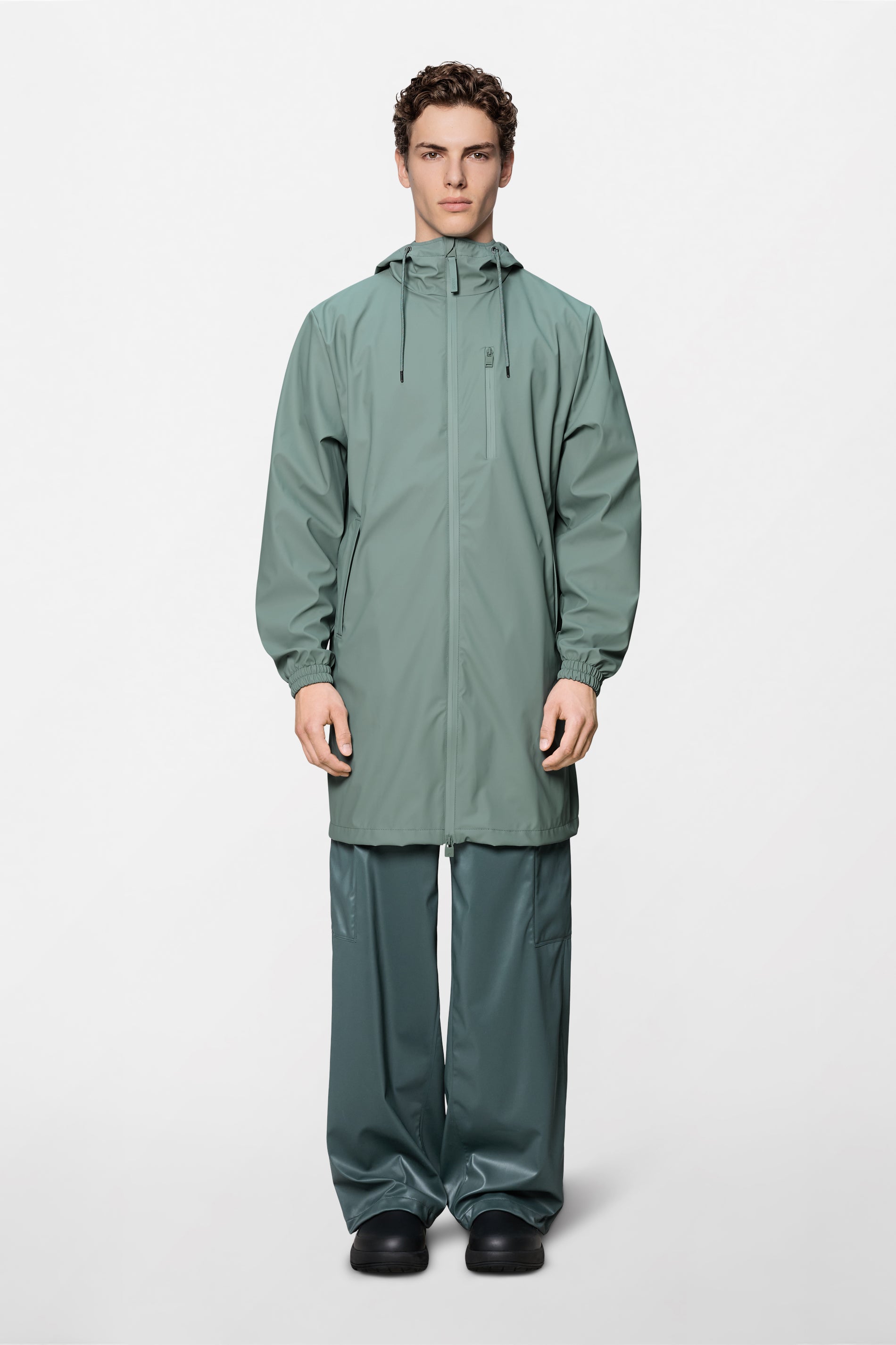 RAINS Long Storm Breaker Sage Jacket