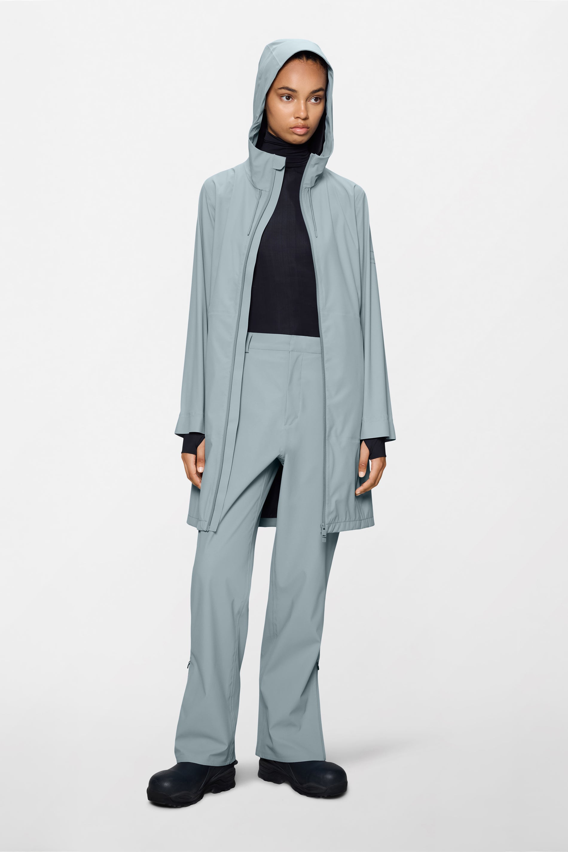 RAINS Suva Hardshell Long W Jacket Pool Jacket
