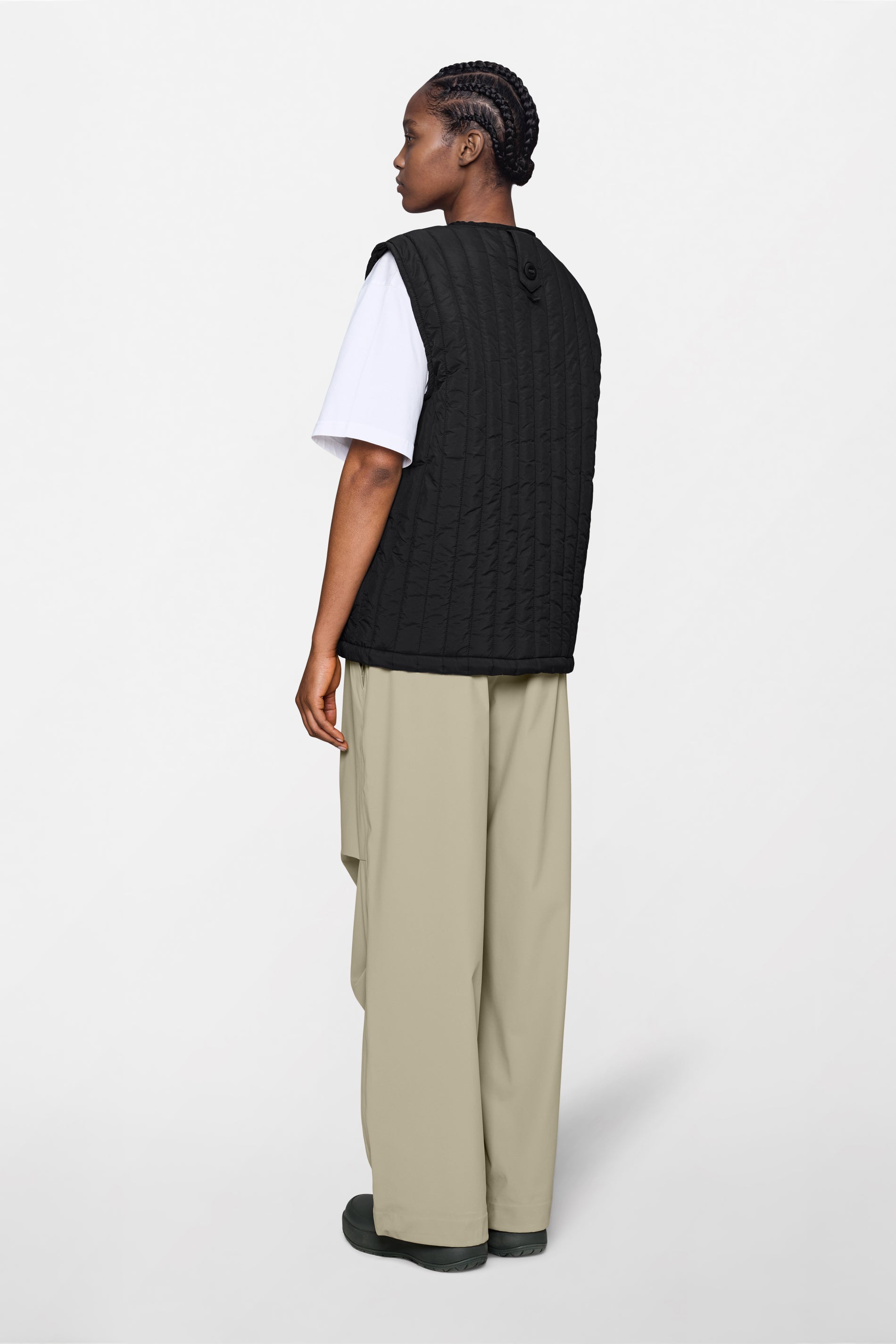 RAINS Banja Liner Vest Black Short Sleeve