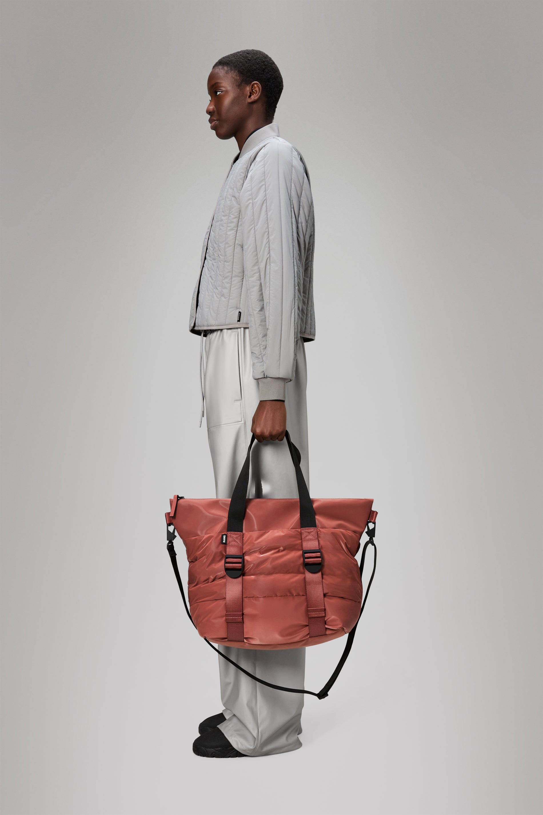 RAINS Puffer Mix Tote Bag Mini Honor 16L H39 x D16 x W42 cm Tote