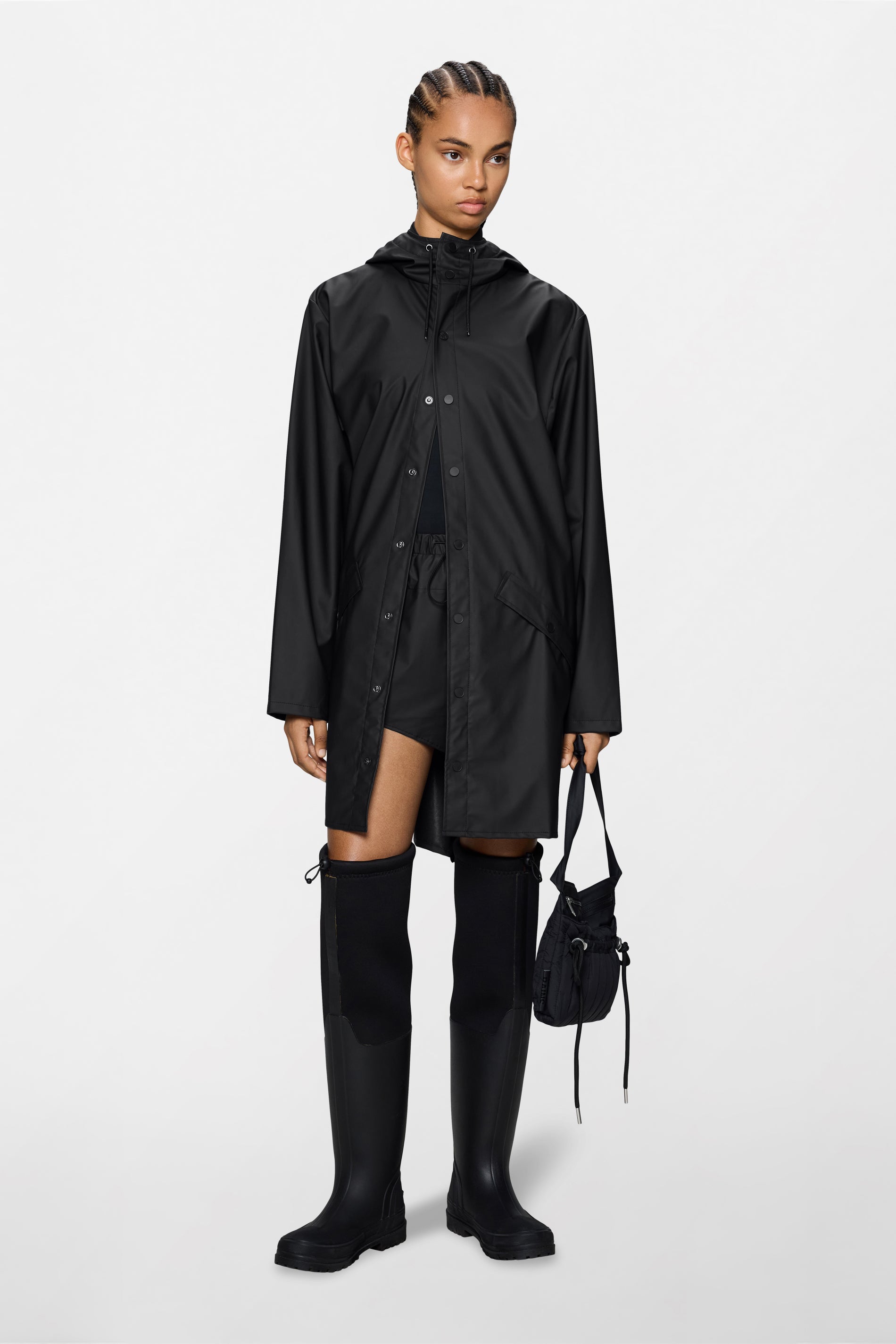 RAINS Long Jacket Black Jacket