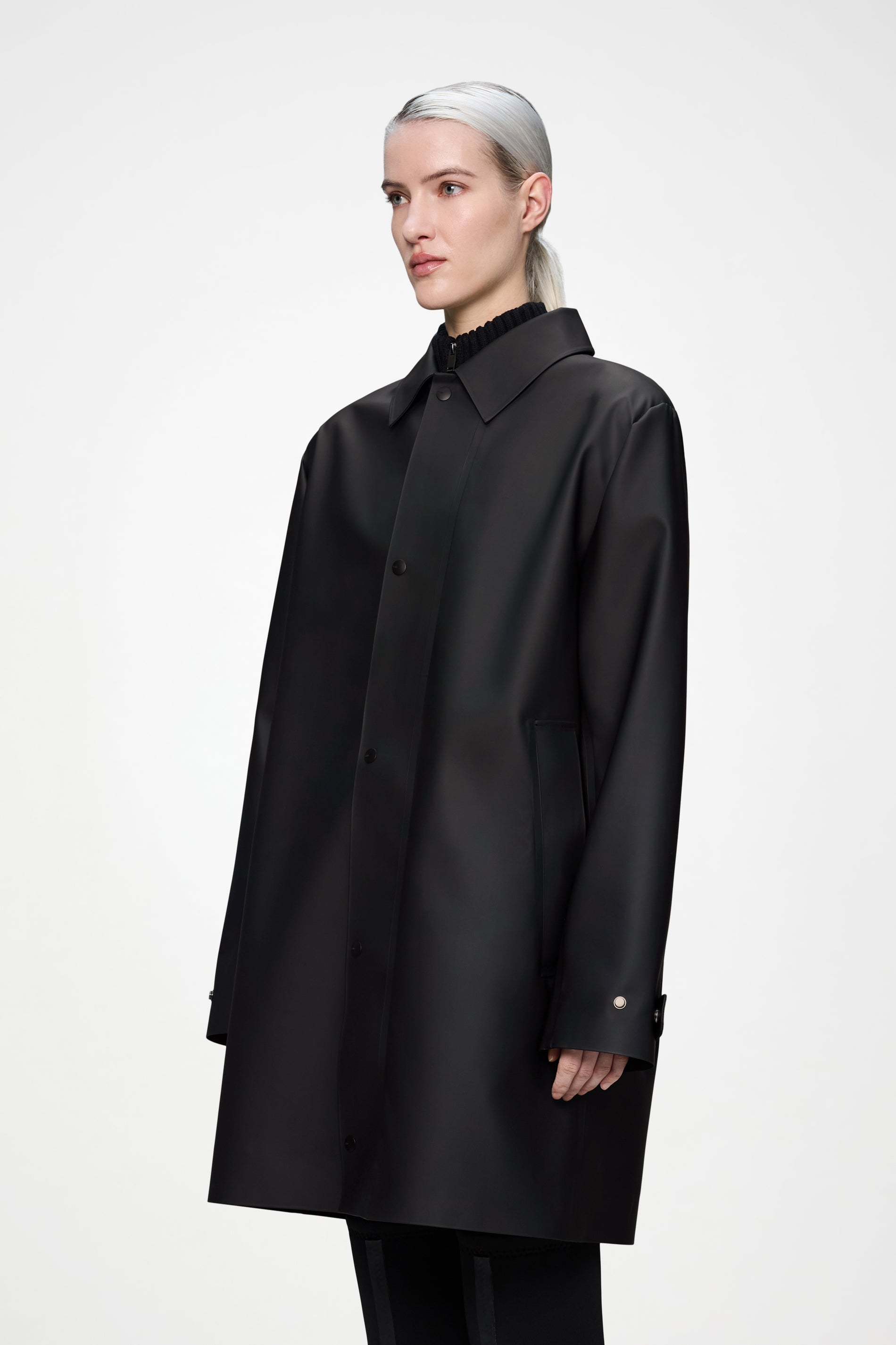 RAINS Nara Long Jacket Black Jacket