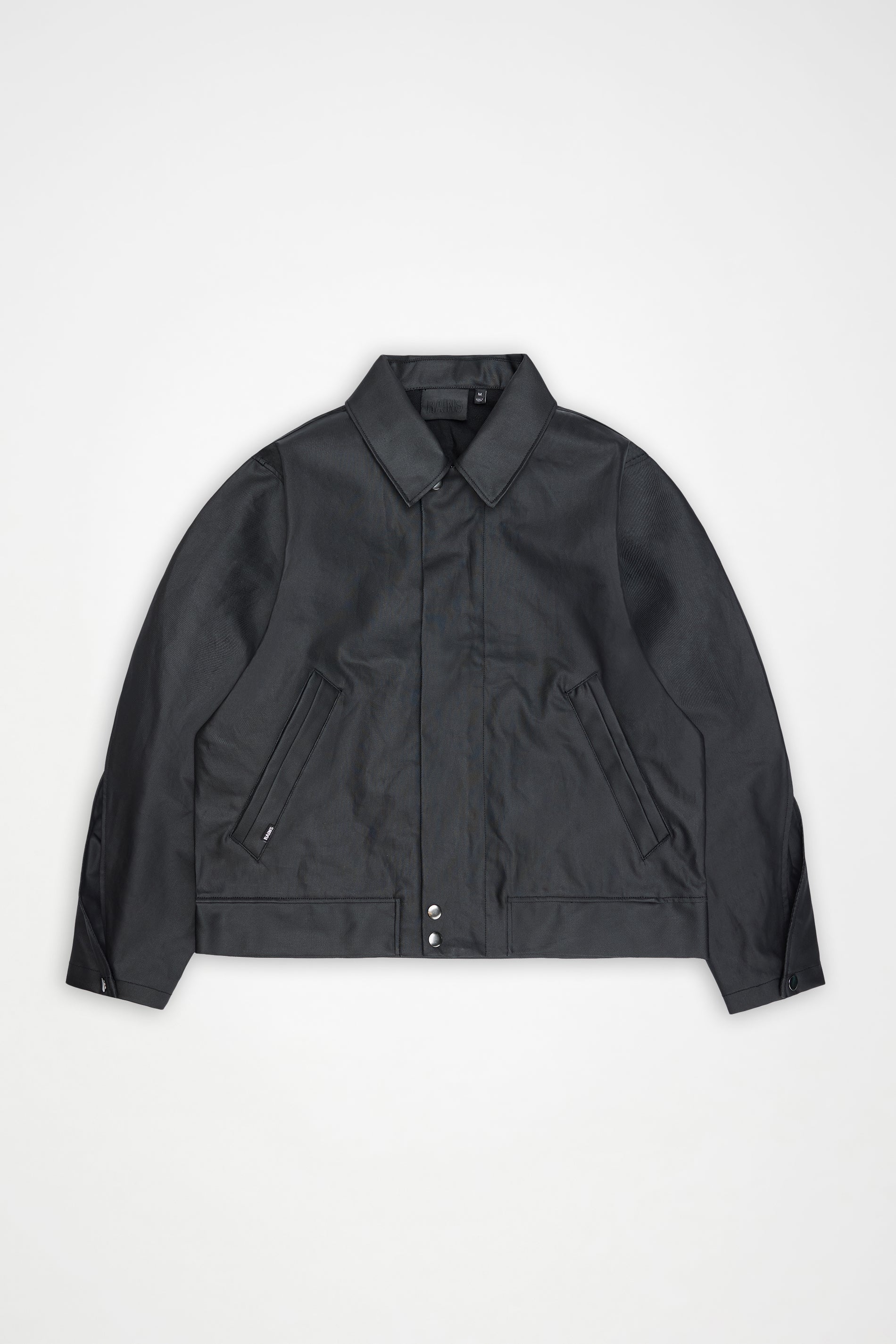 RAINS Heavy Woven Overshirt Black Long Sleeve