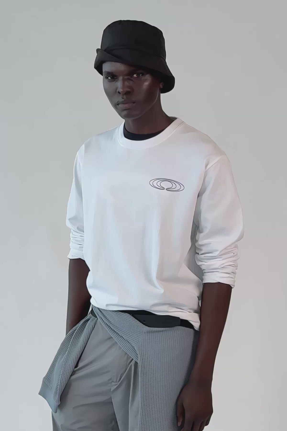 RAINS Classic Long Sleeve T-Shirt White Long Sleeve